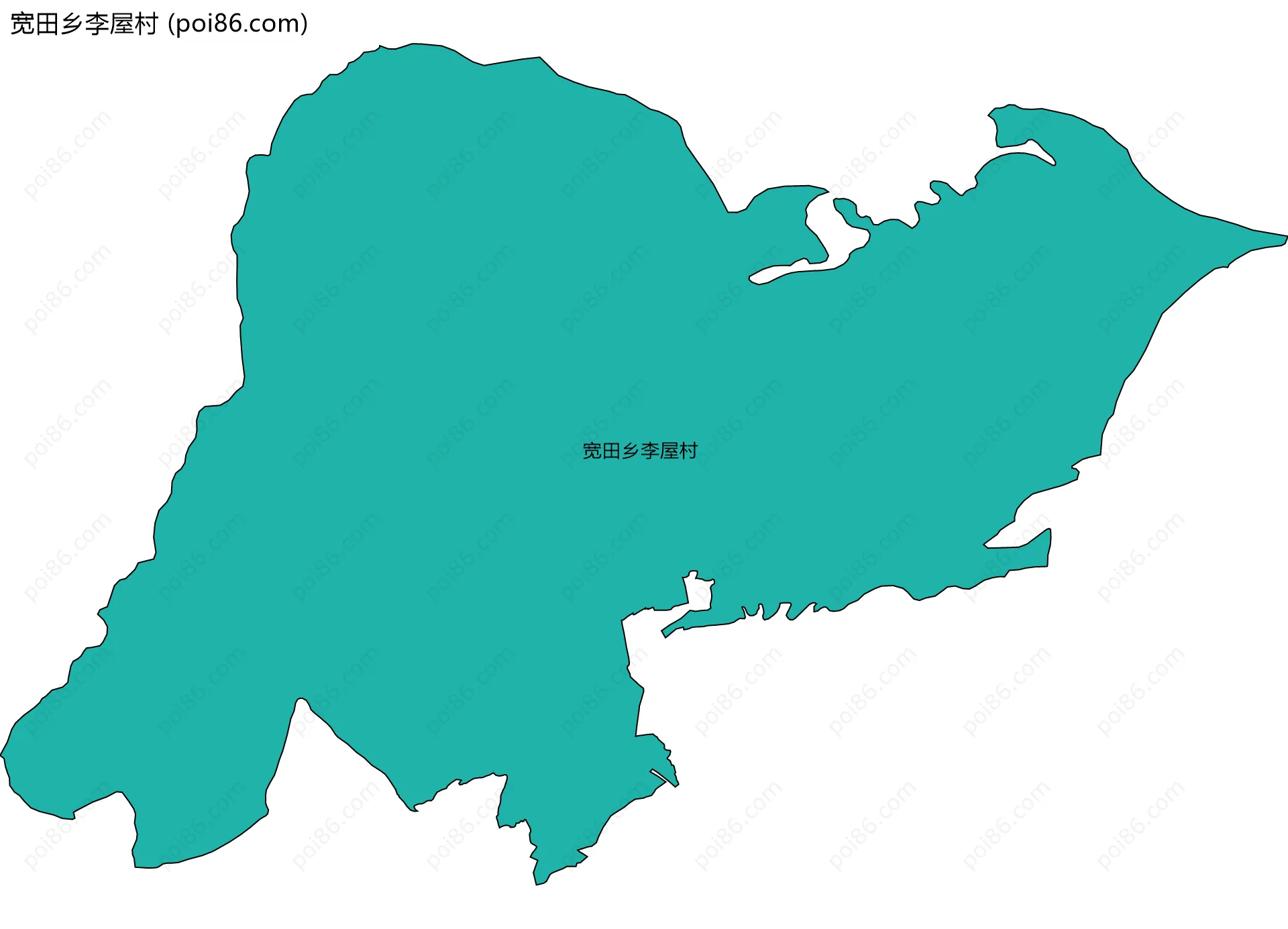 宽田乡李屋村边界地图