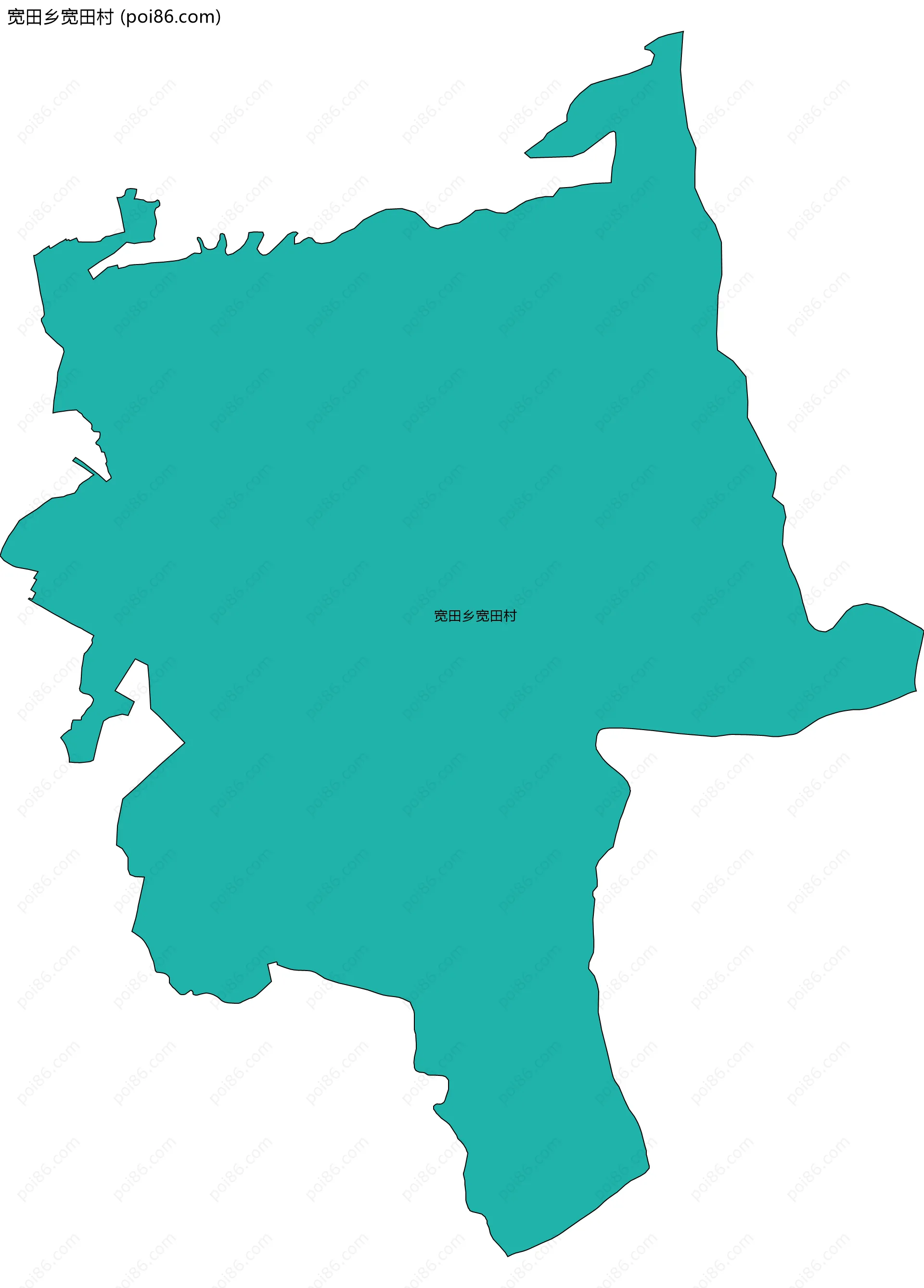 宽田乡宽田村边界地图