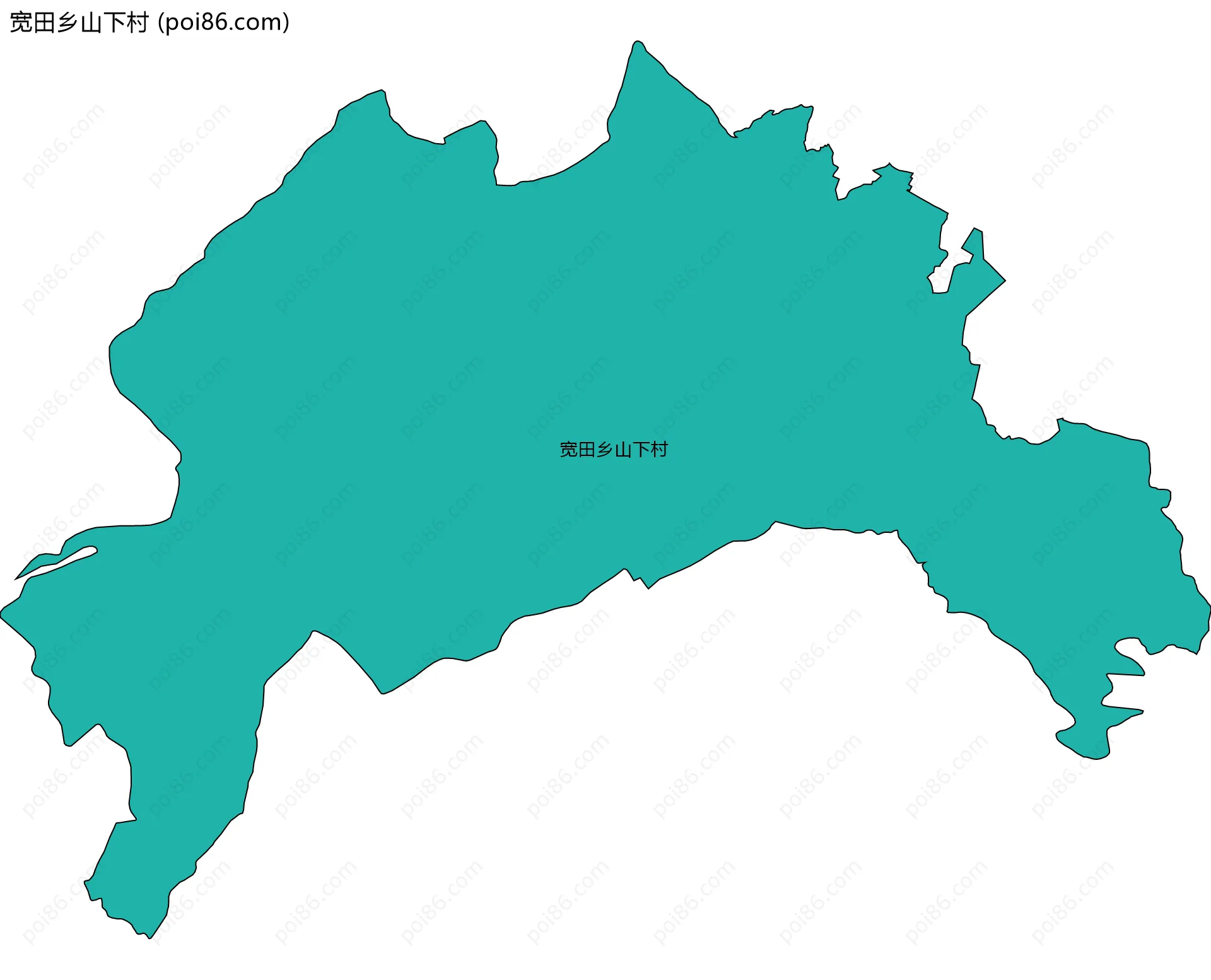 宽田乡山下村边界地图