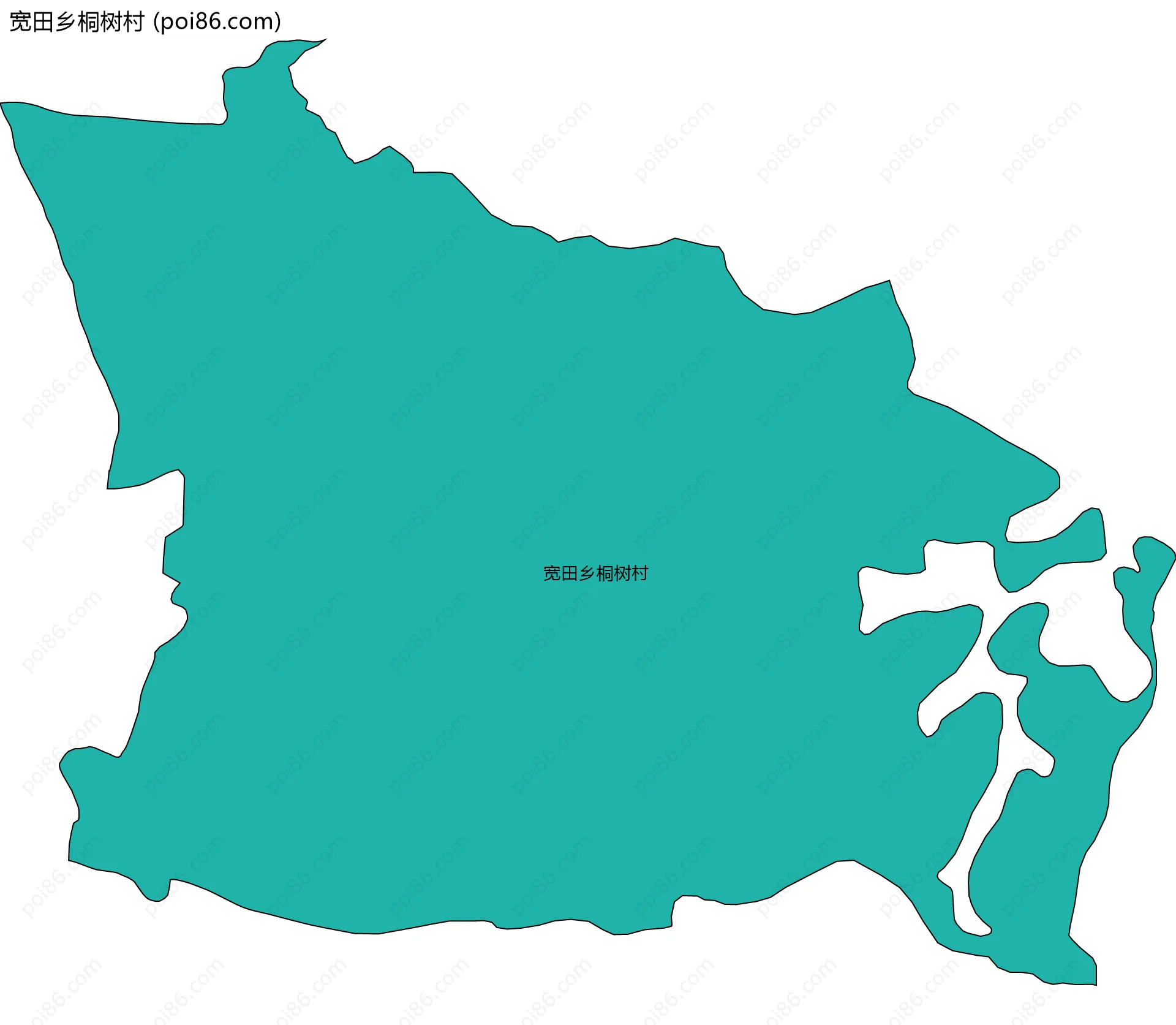 宽田乡桐树村边界地图