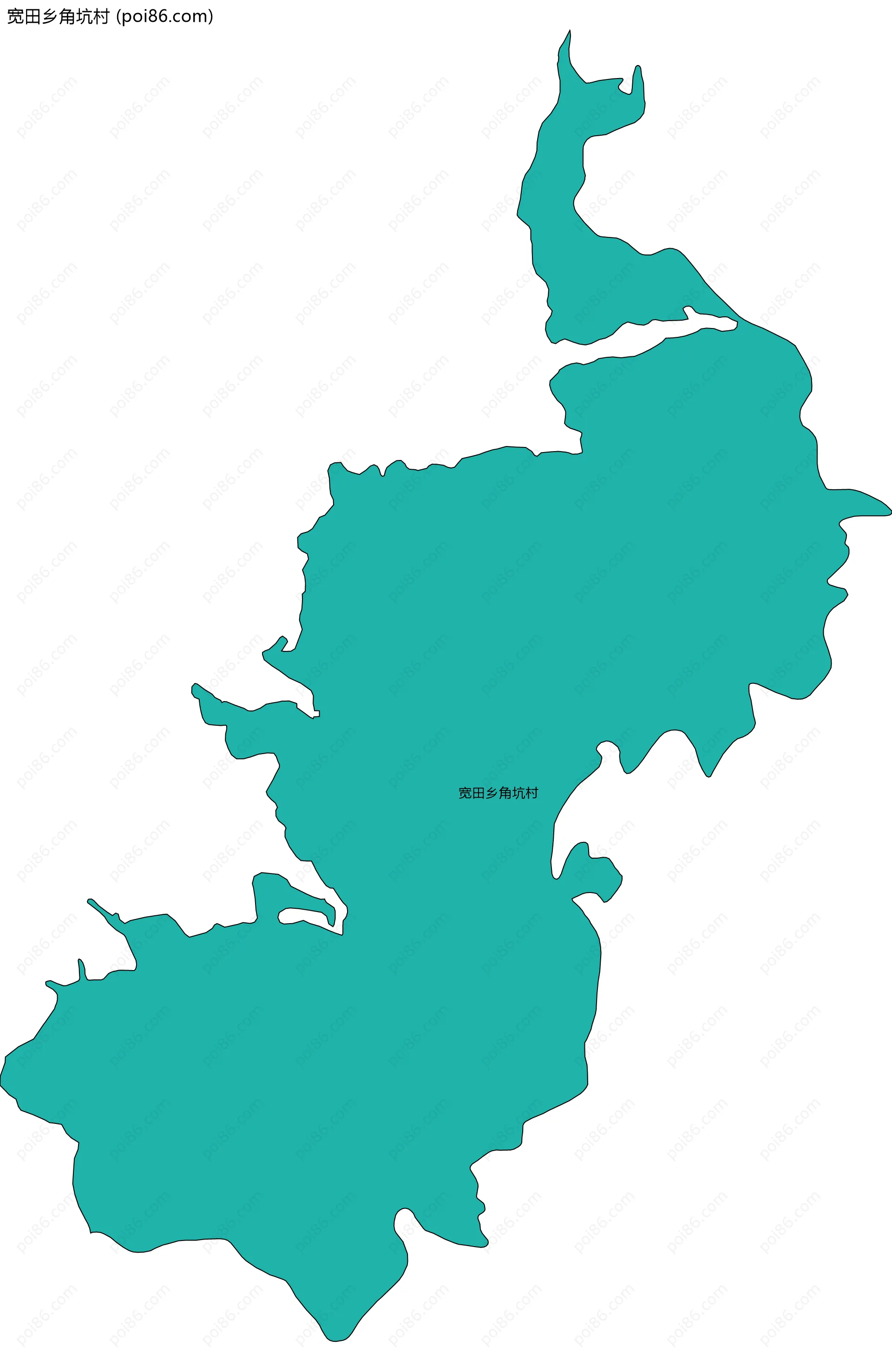 宽田乡角坑村边界地图