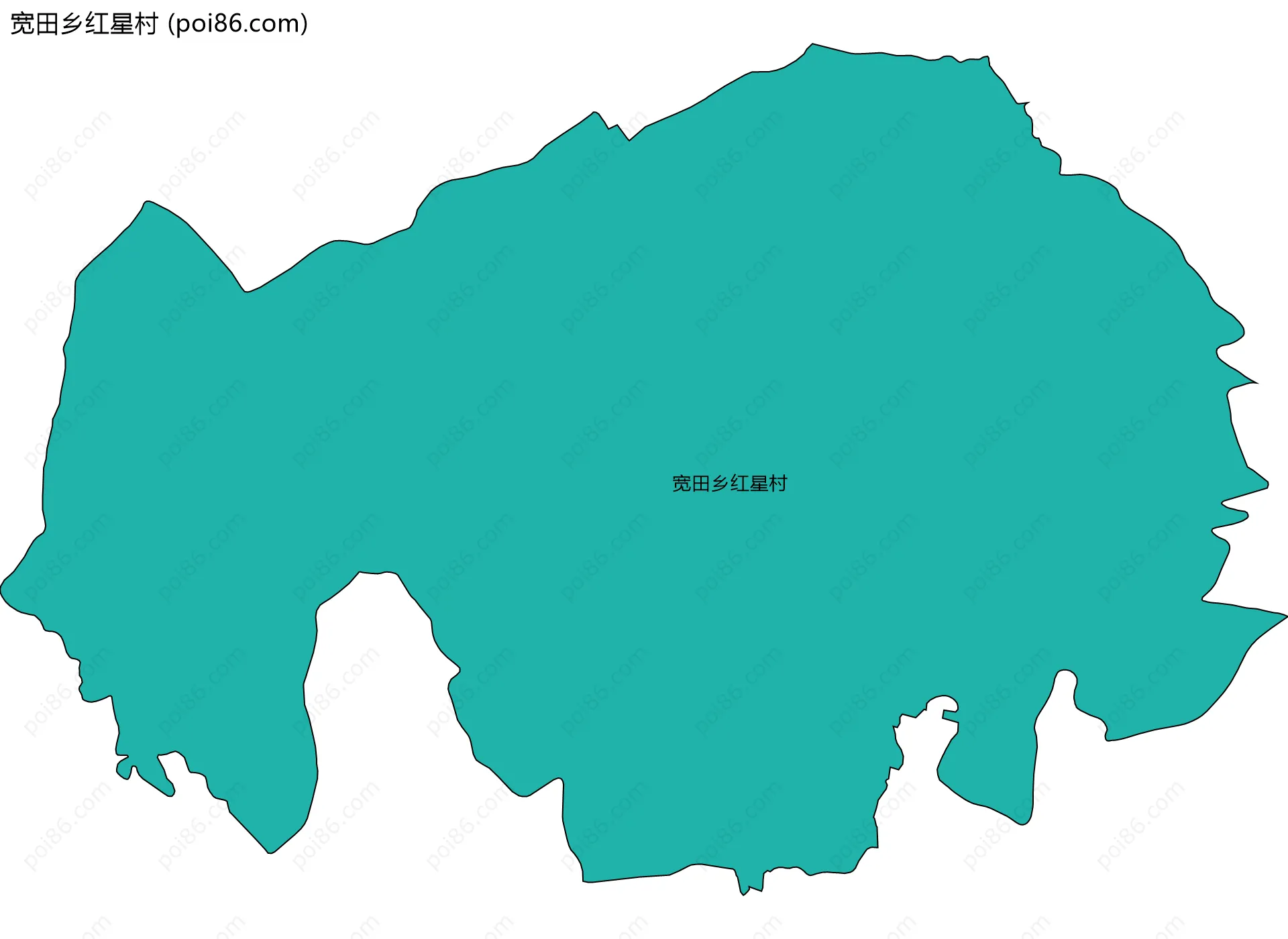 宽田乡红星村边界地图