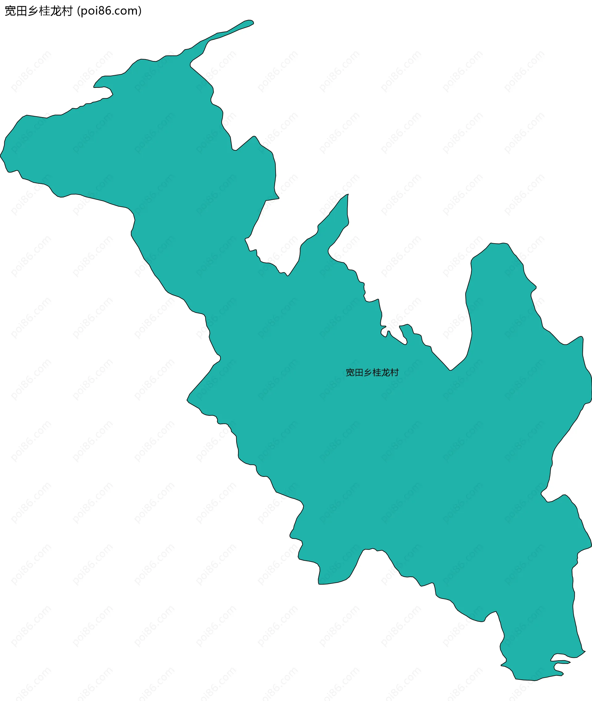 宽田乡桂龙村边界地图