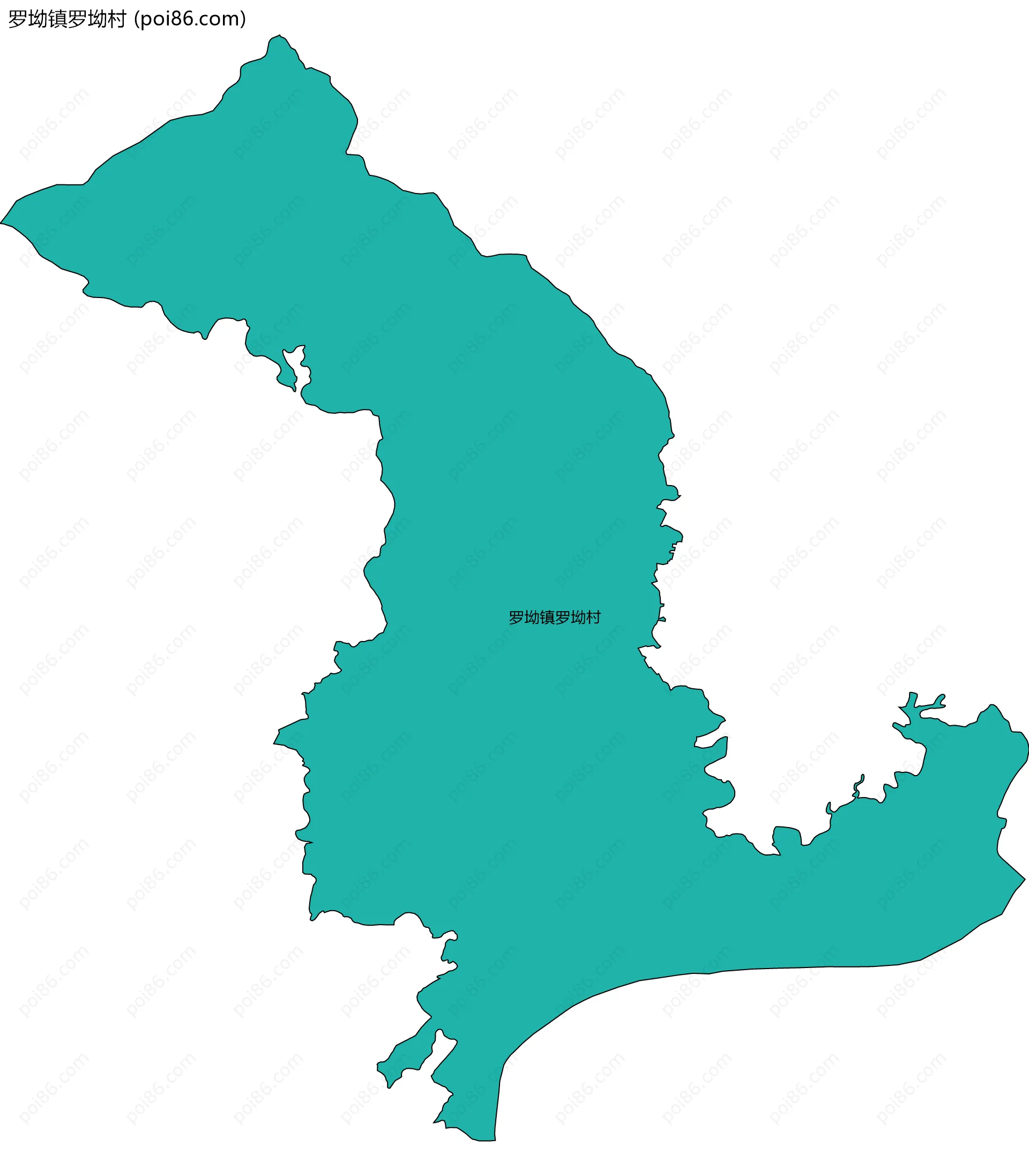 罗坳镇罗坳村边界地图