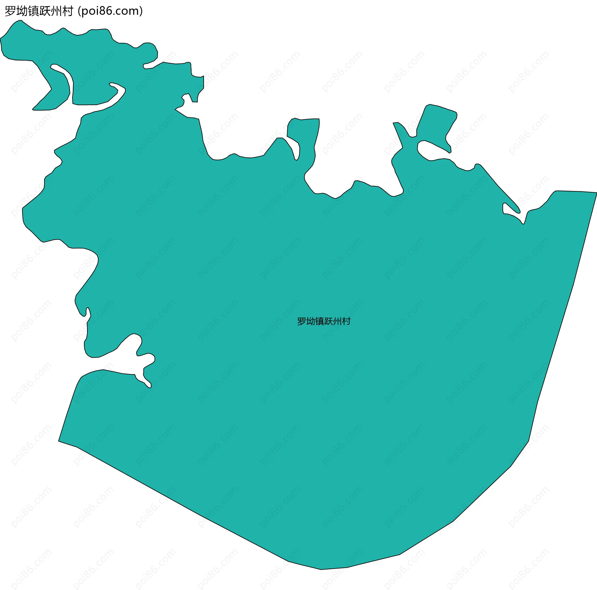 罗坳镇跃州村边界地图