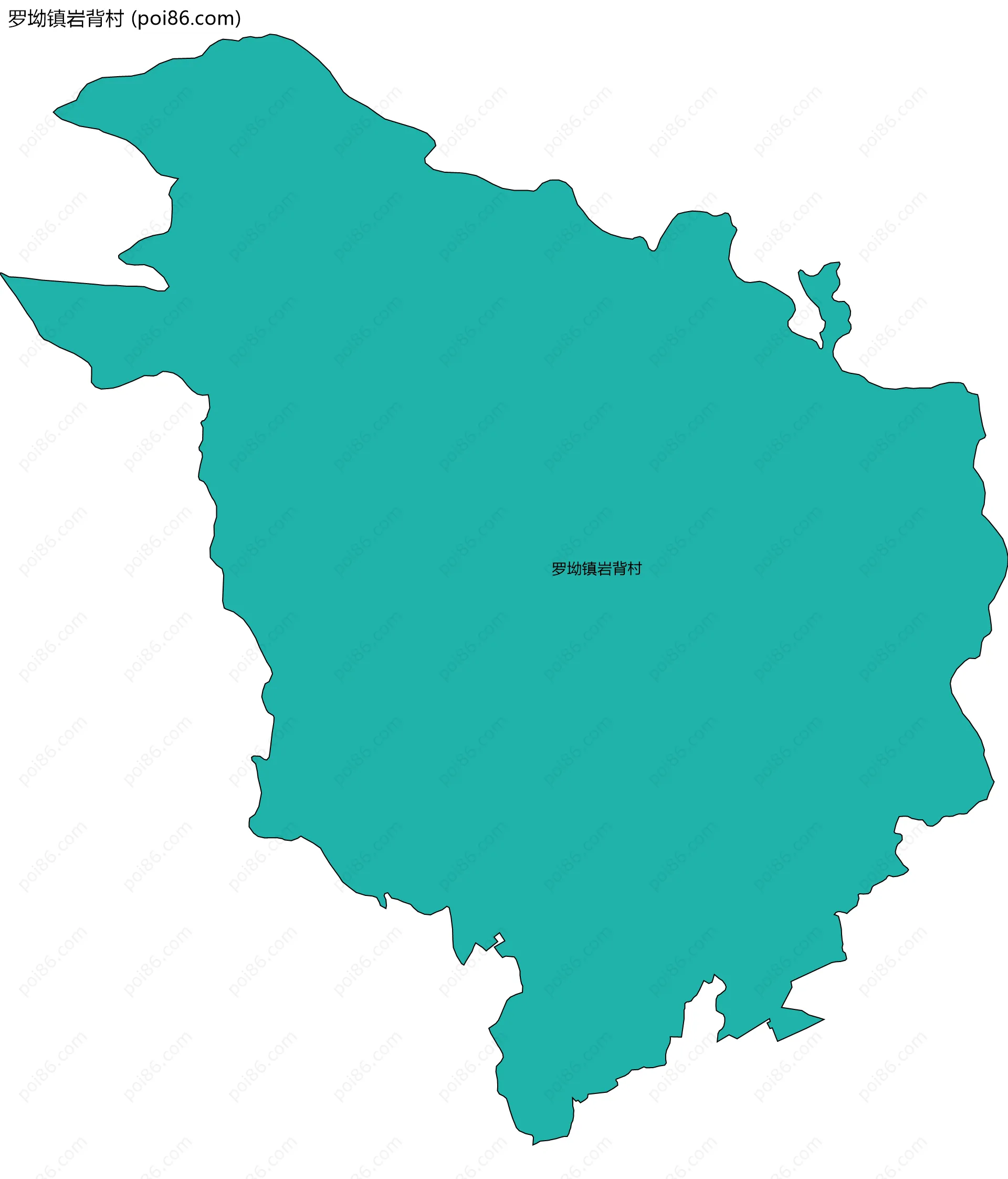 罗坳镇岩背村边界地图