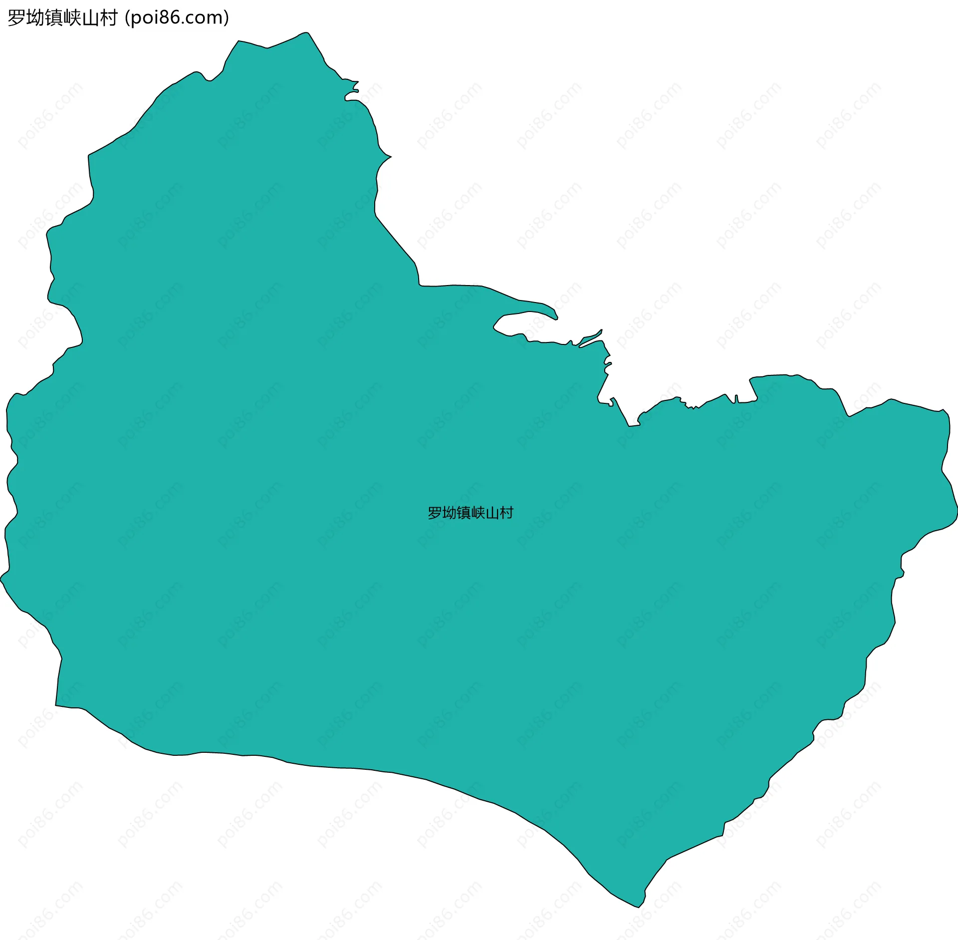 罗坳镇峡山村边界地图