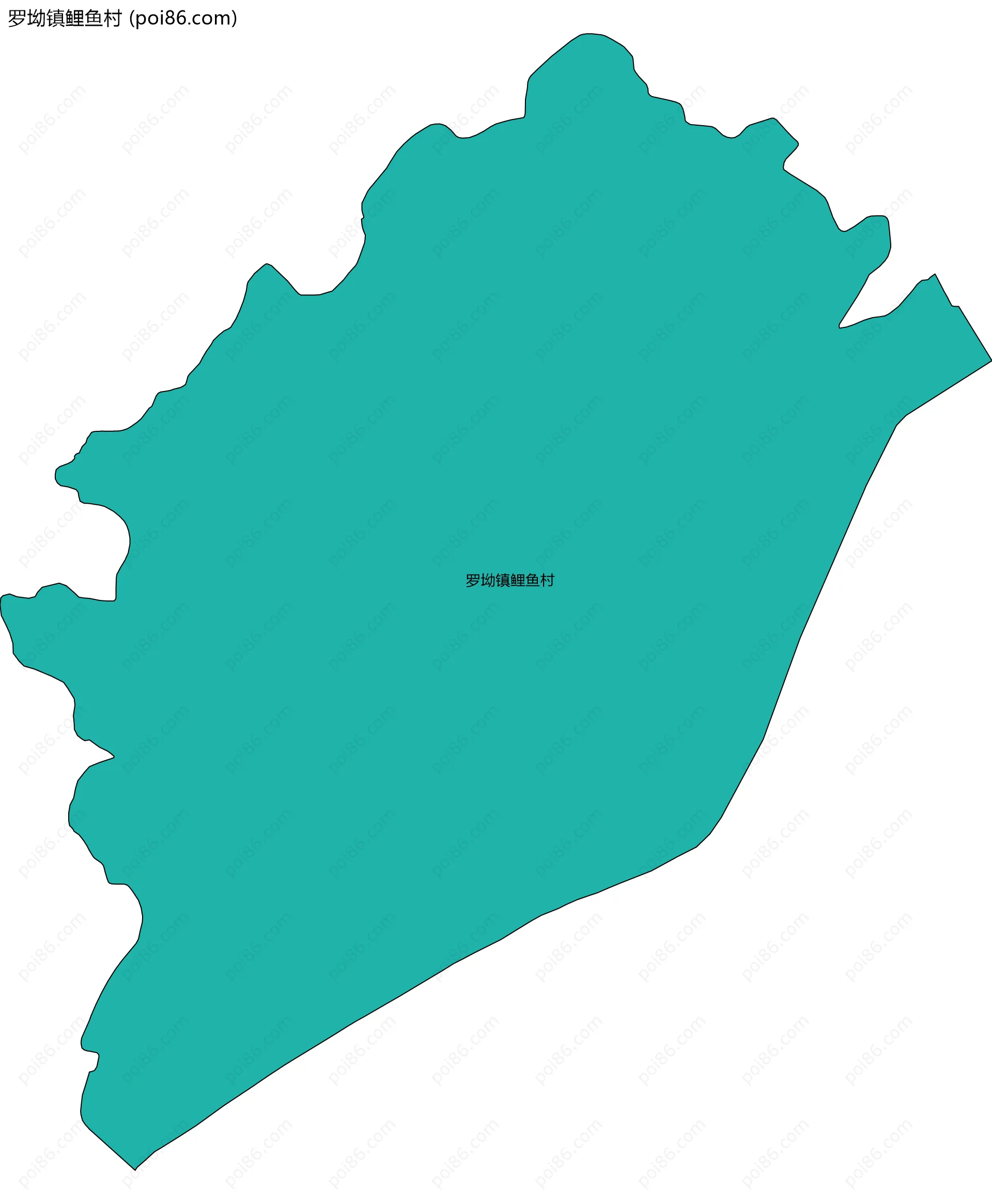 罗坳镇鲤鱼村边界地图