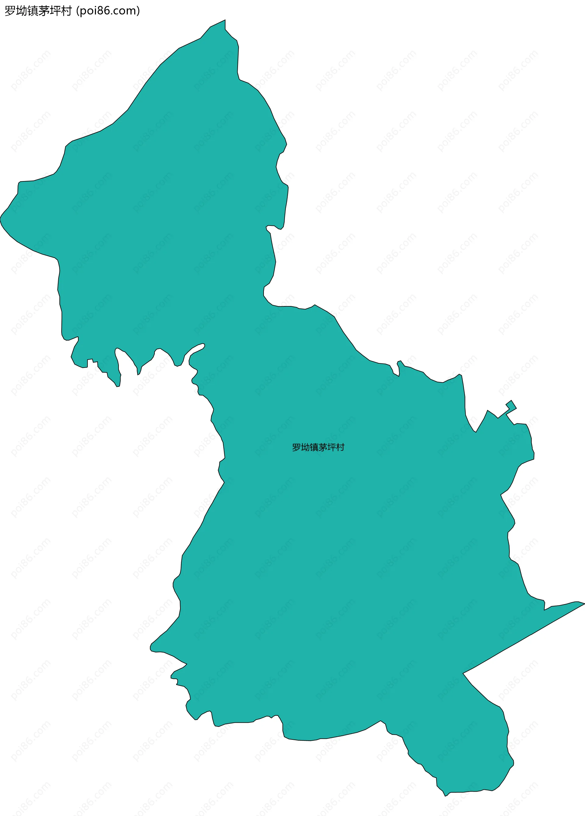 罗坳镇茅坪村边界地图