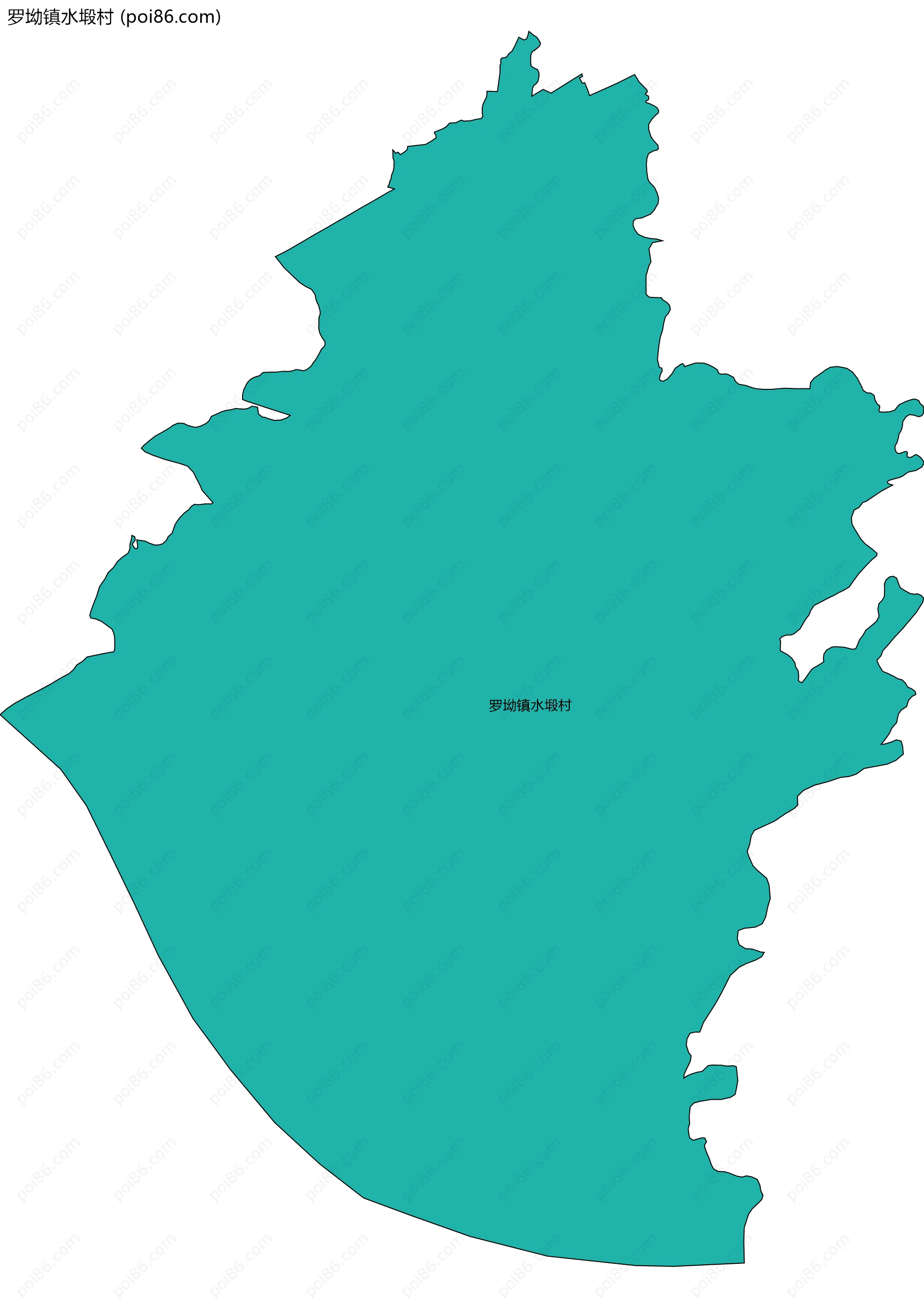 罗坳镇水塅村边界地图
