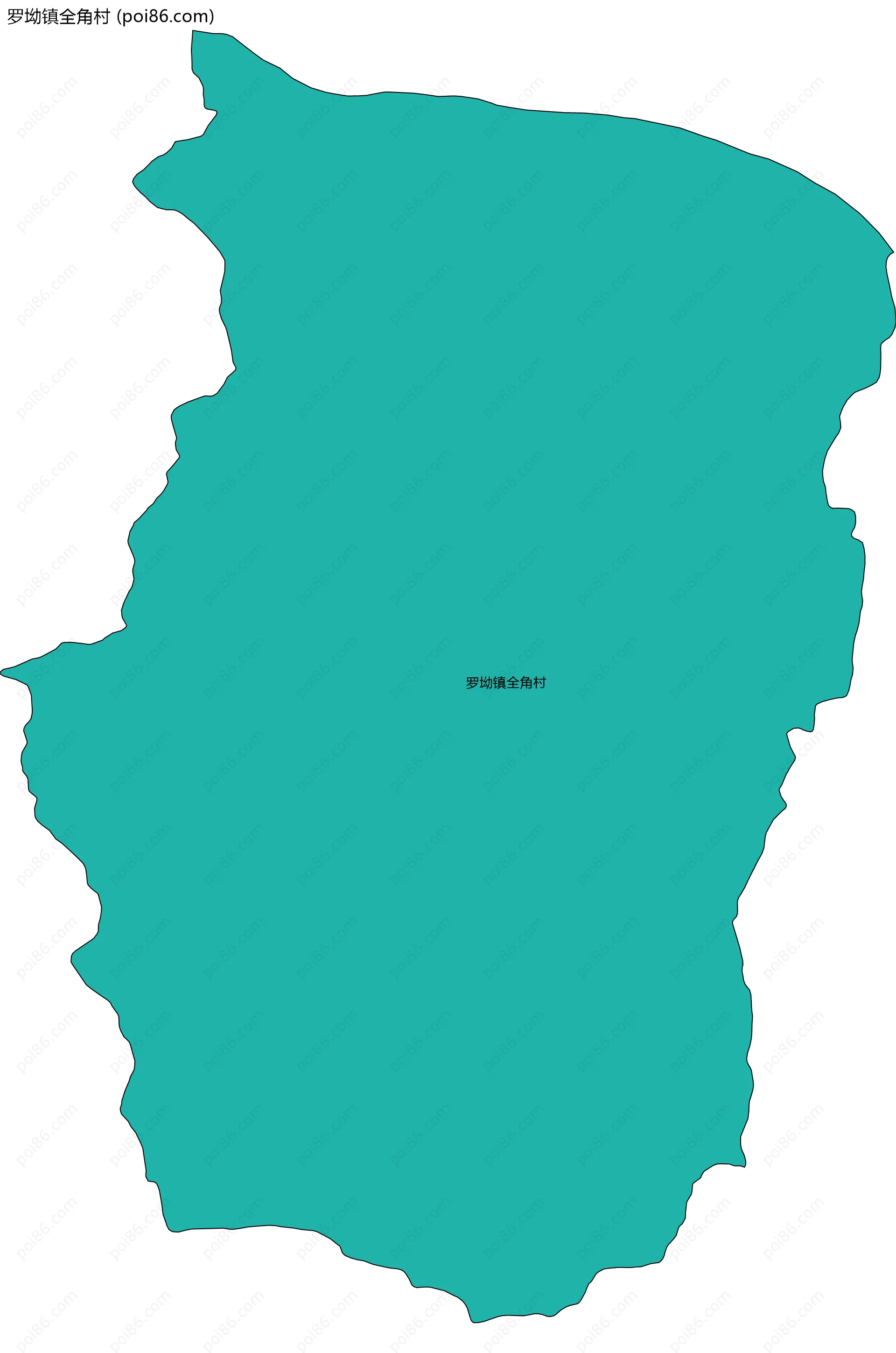 罗坳镇全角村边界地图