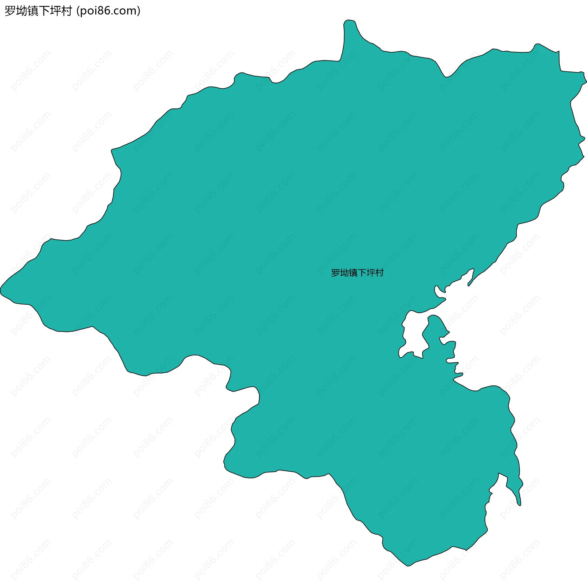 罗坳镇下坪村边界地图