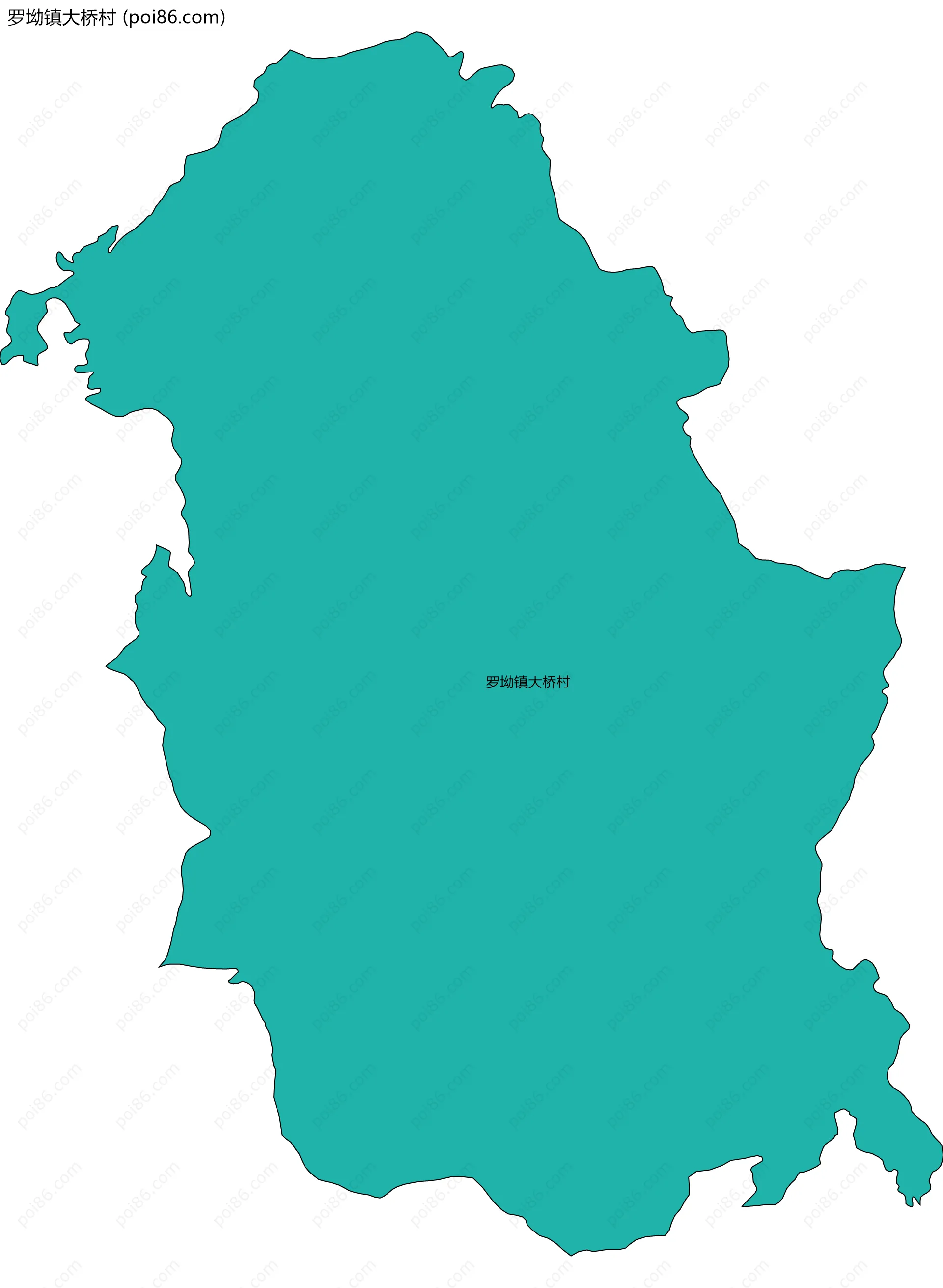 罗坳镇大桥村边界地图