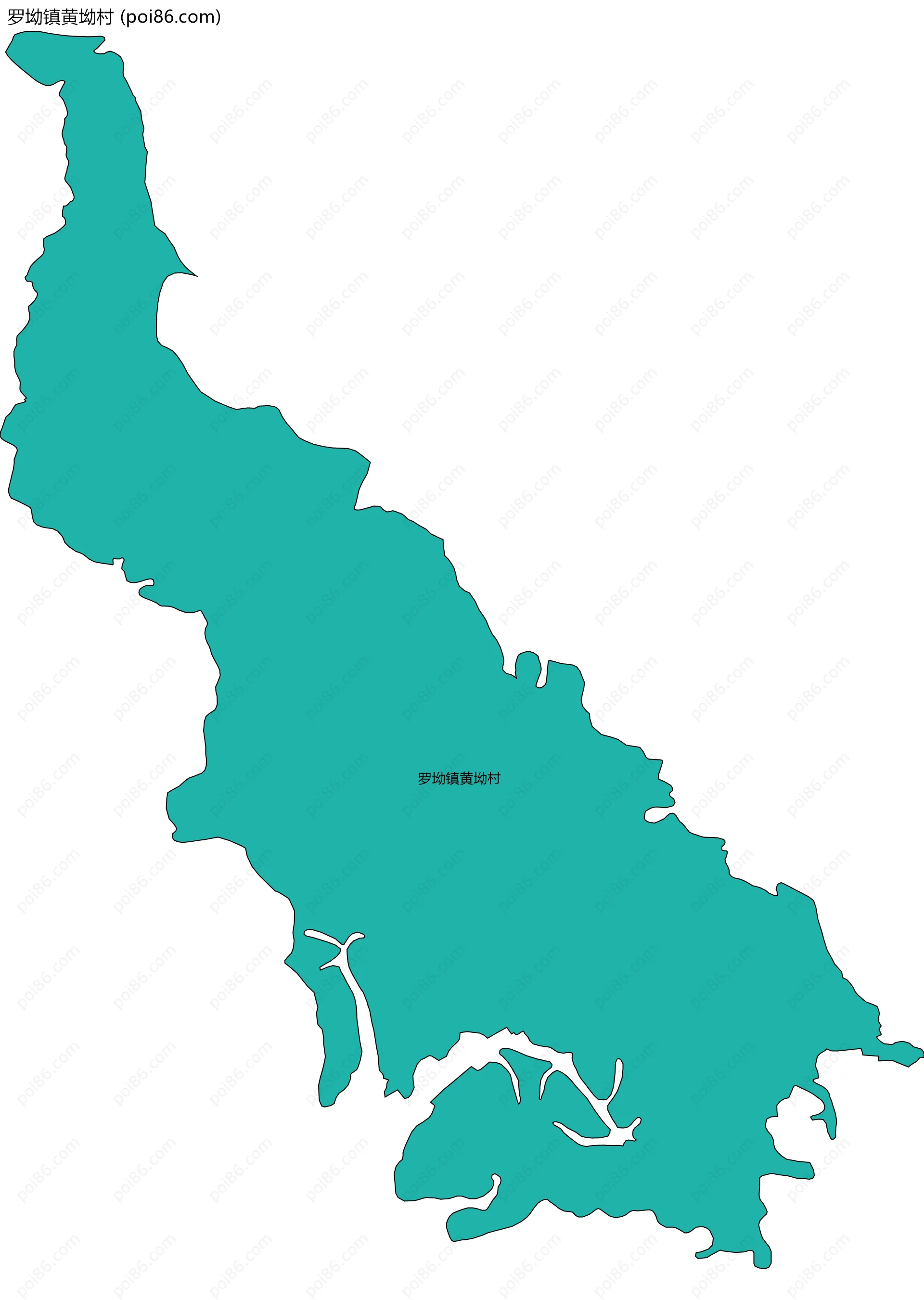 罗坳镇黄坳村边界地图