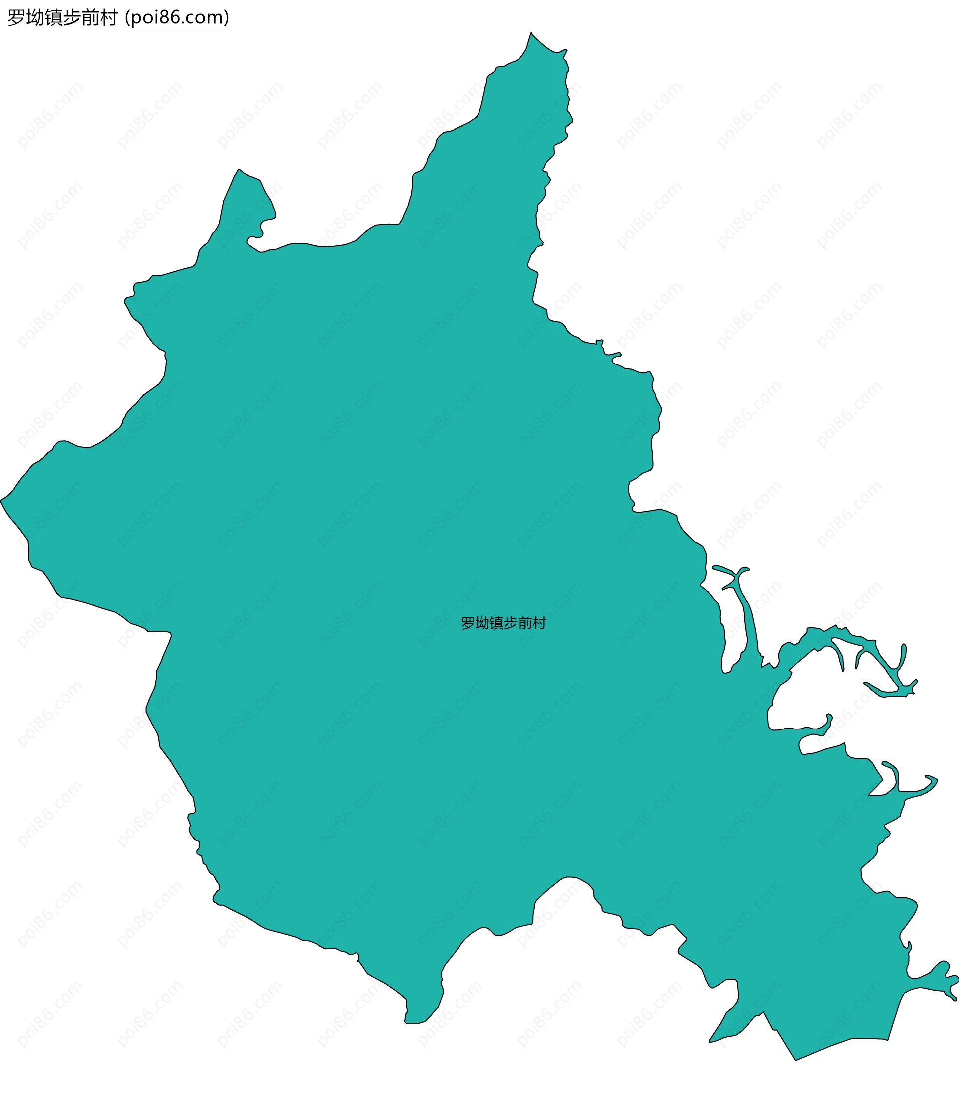 罗坳镇步前村边界地图