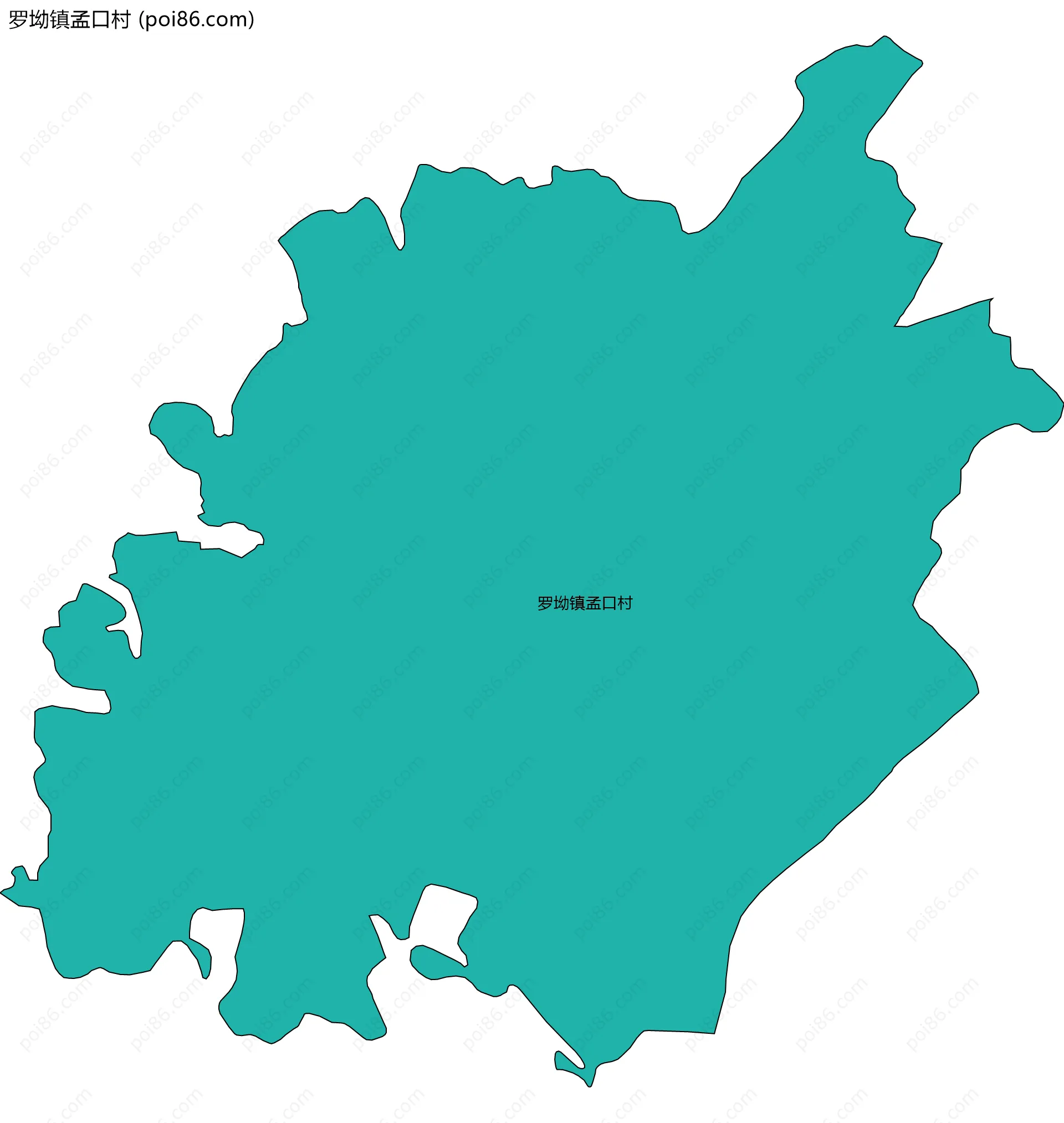 罗坳镇孟口村边界地图