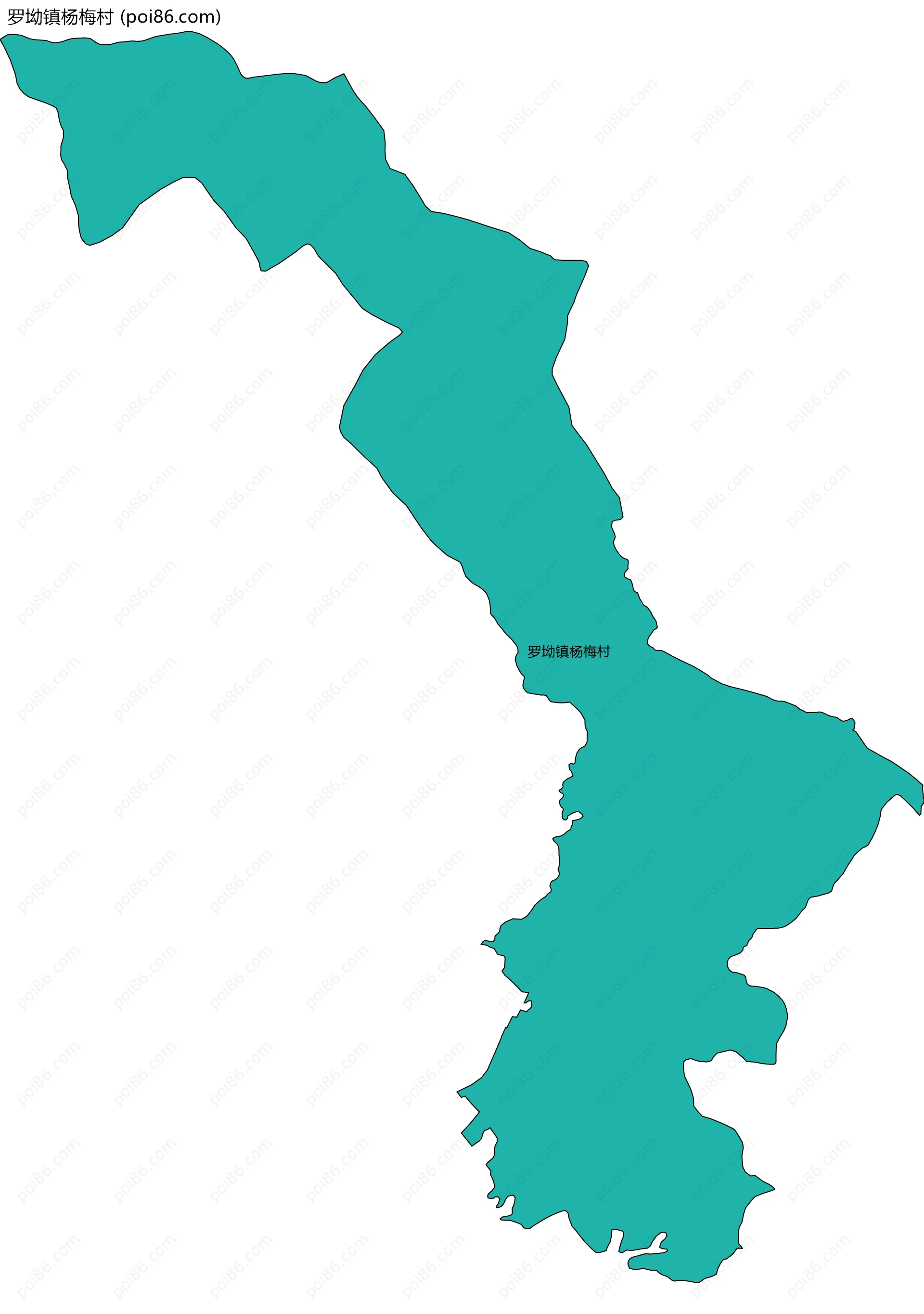 罗坳镇杨梅村边界地图