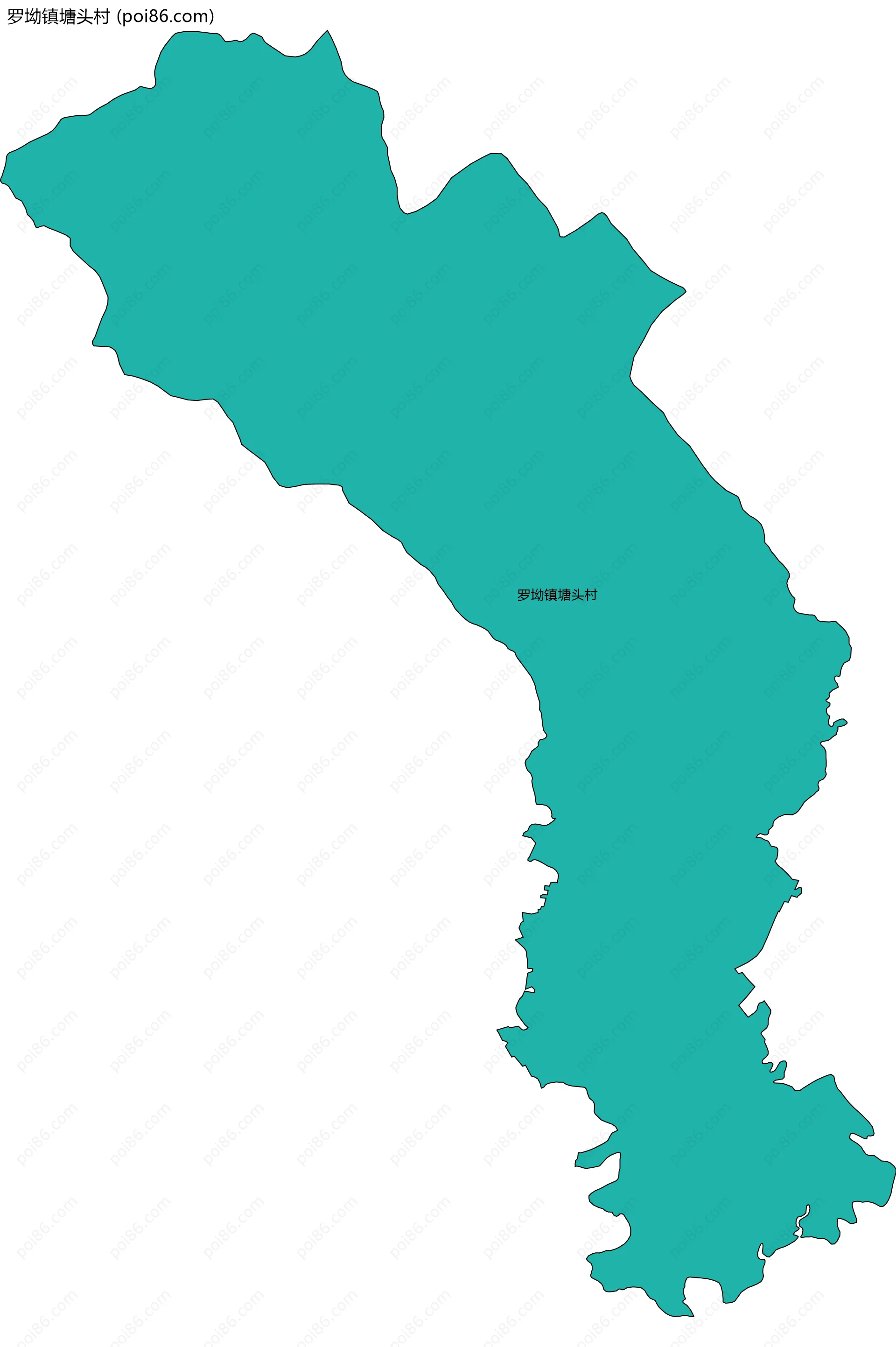 罗坳镇塘头村边界地图