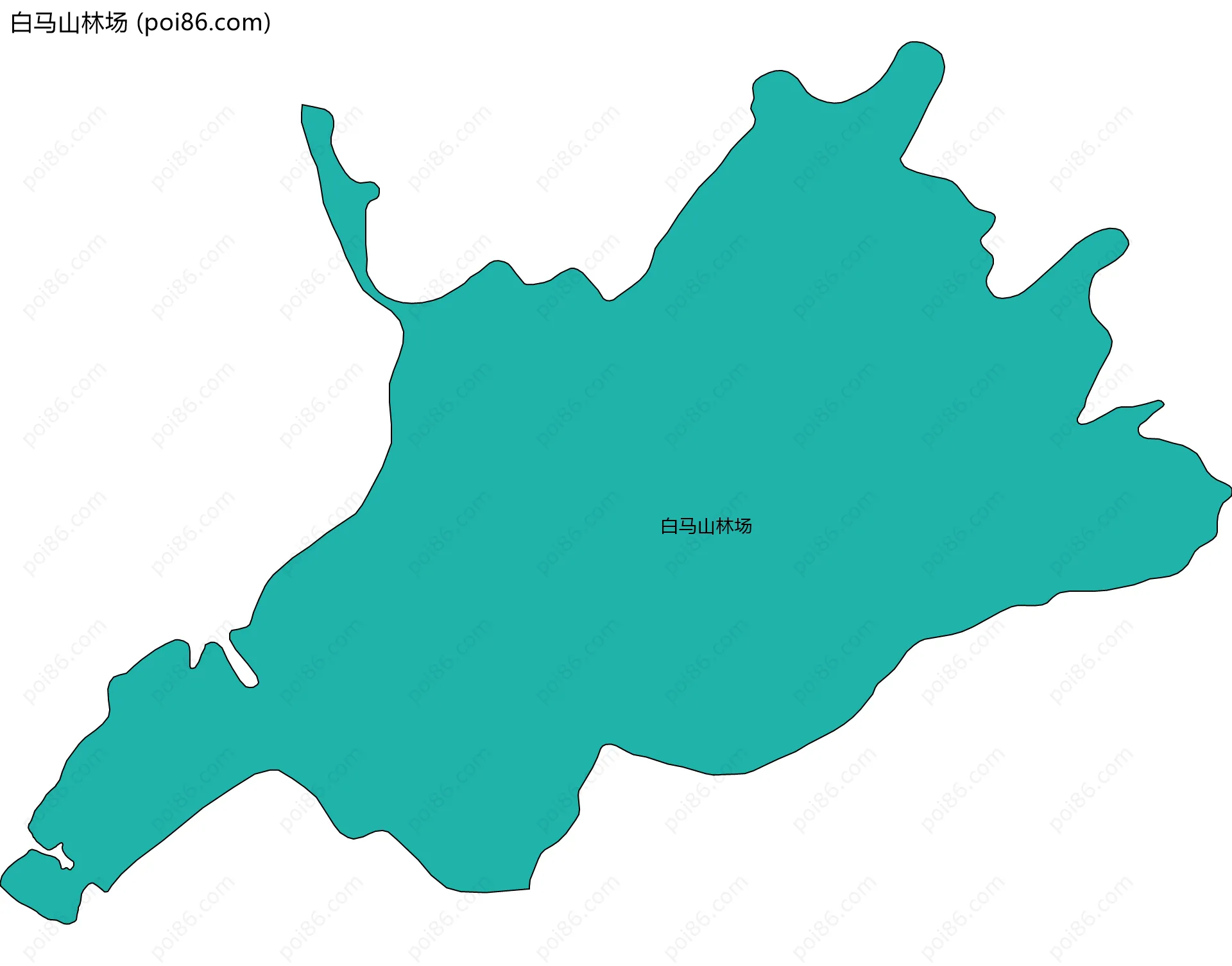 白马山林场边界地图