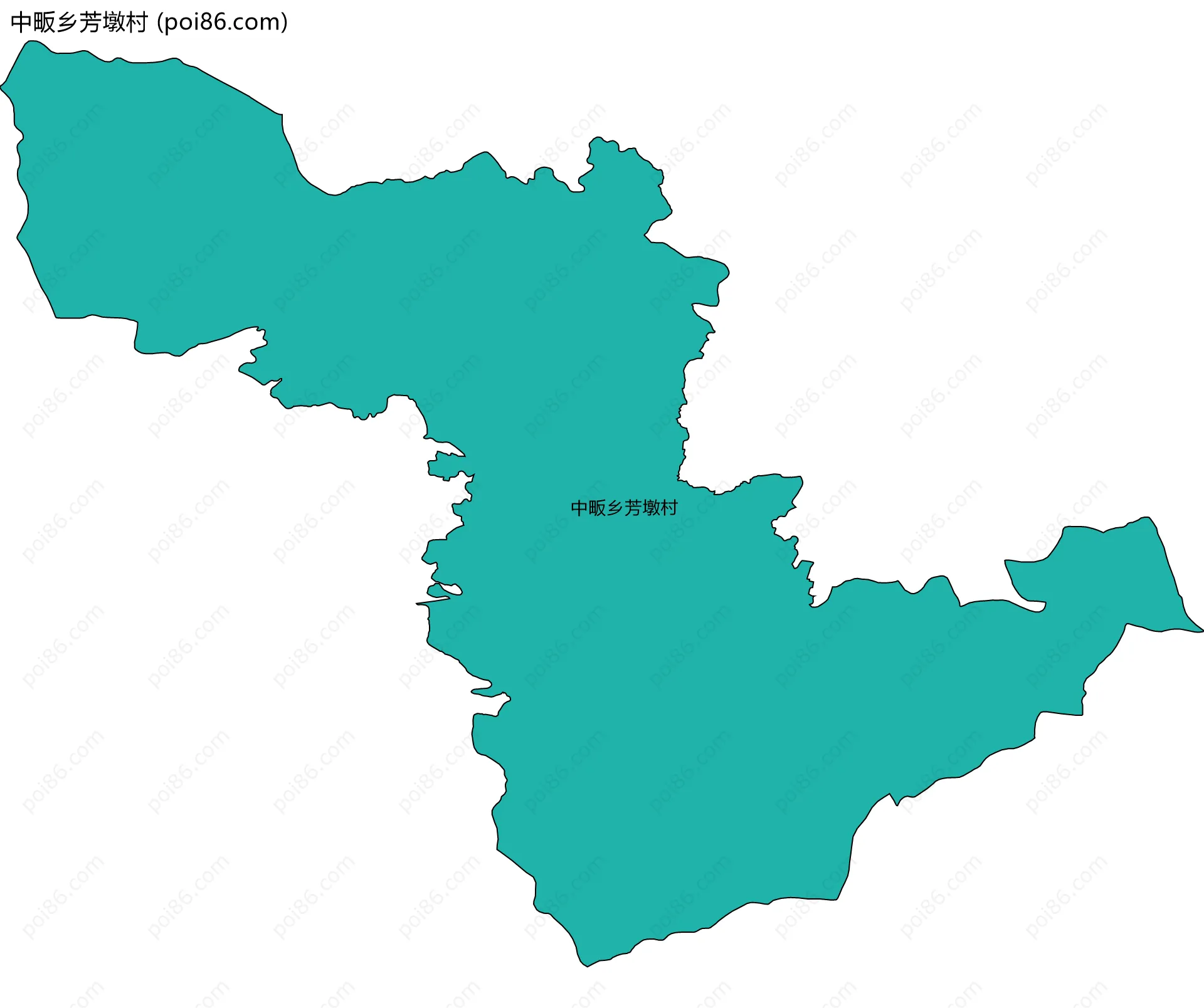 中畈乡芳墩村边界地图