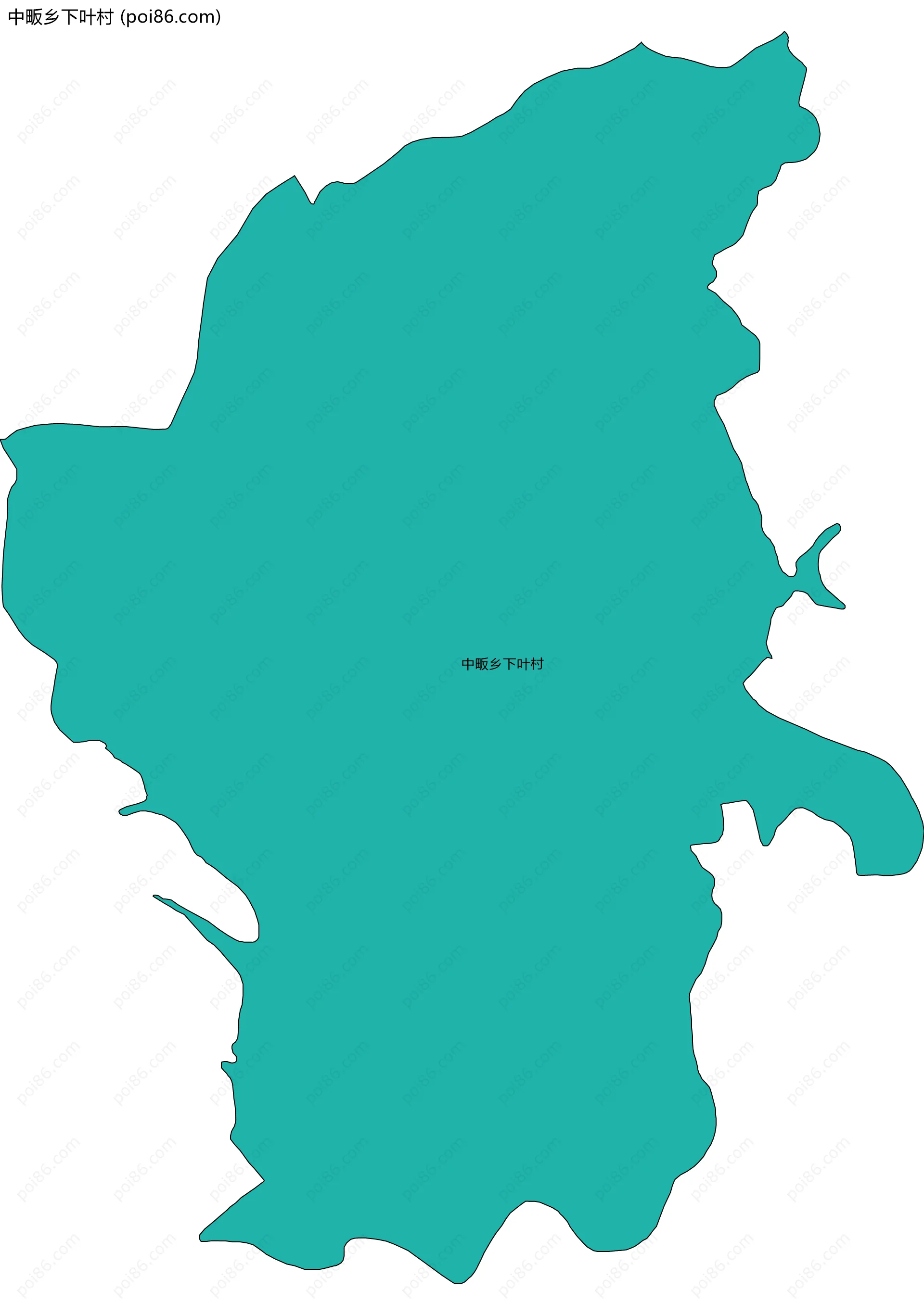 中畈乡下叶村边界地图