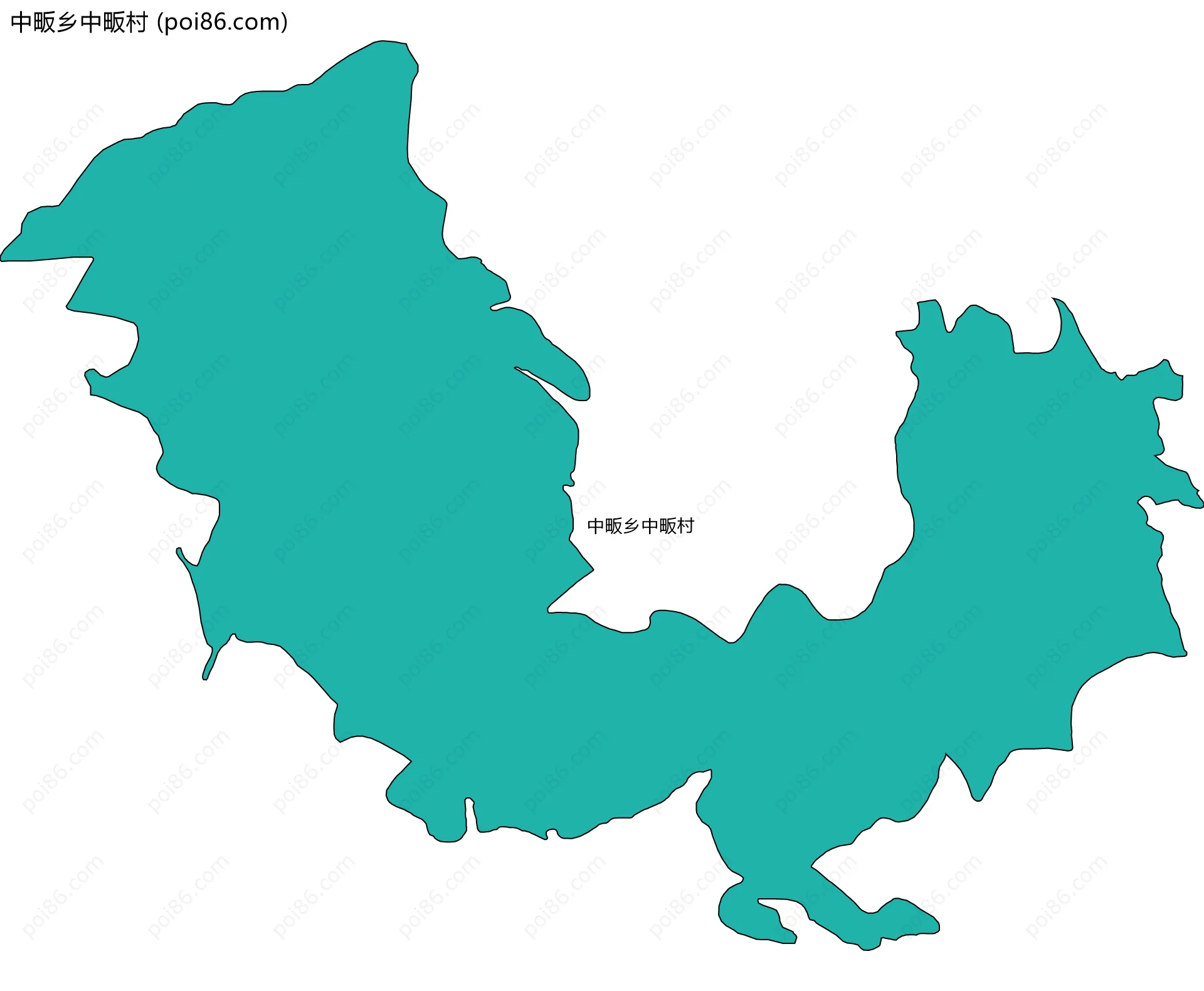 中畈乡中畈村边界地图