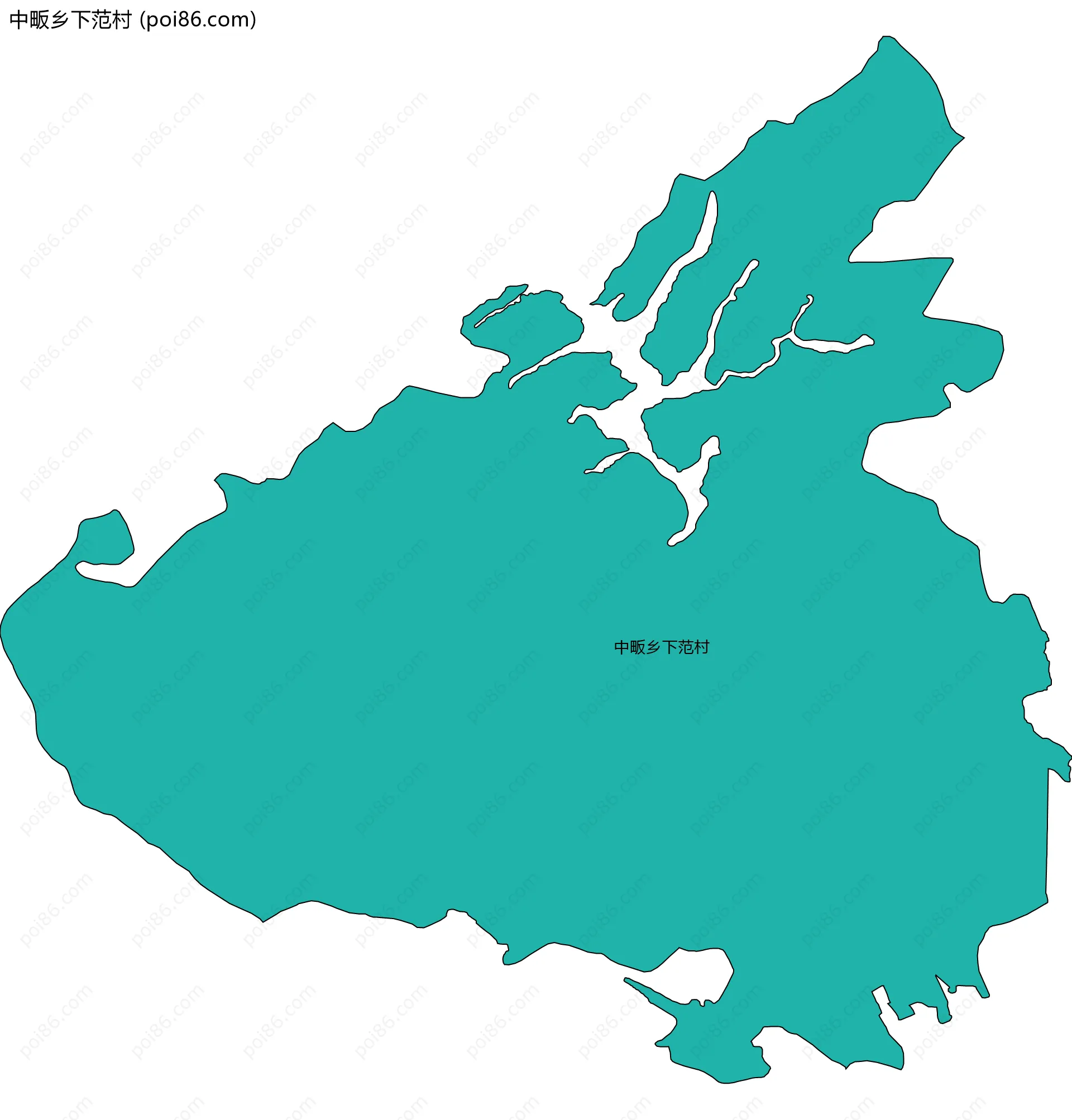 中畈乡下范村边界地图
