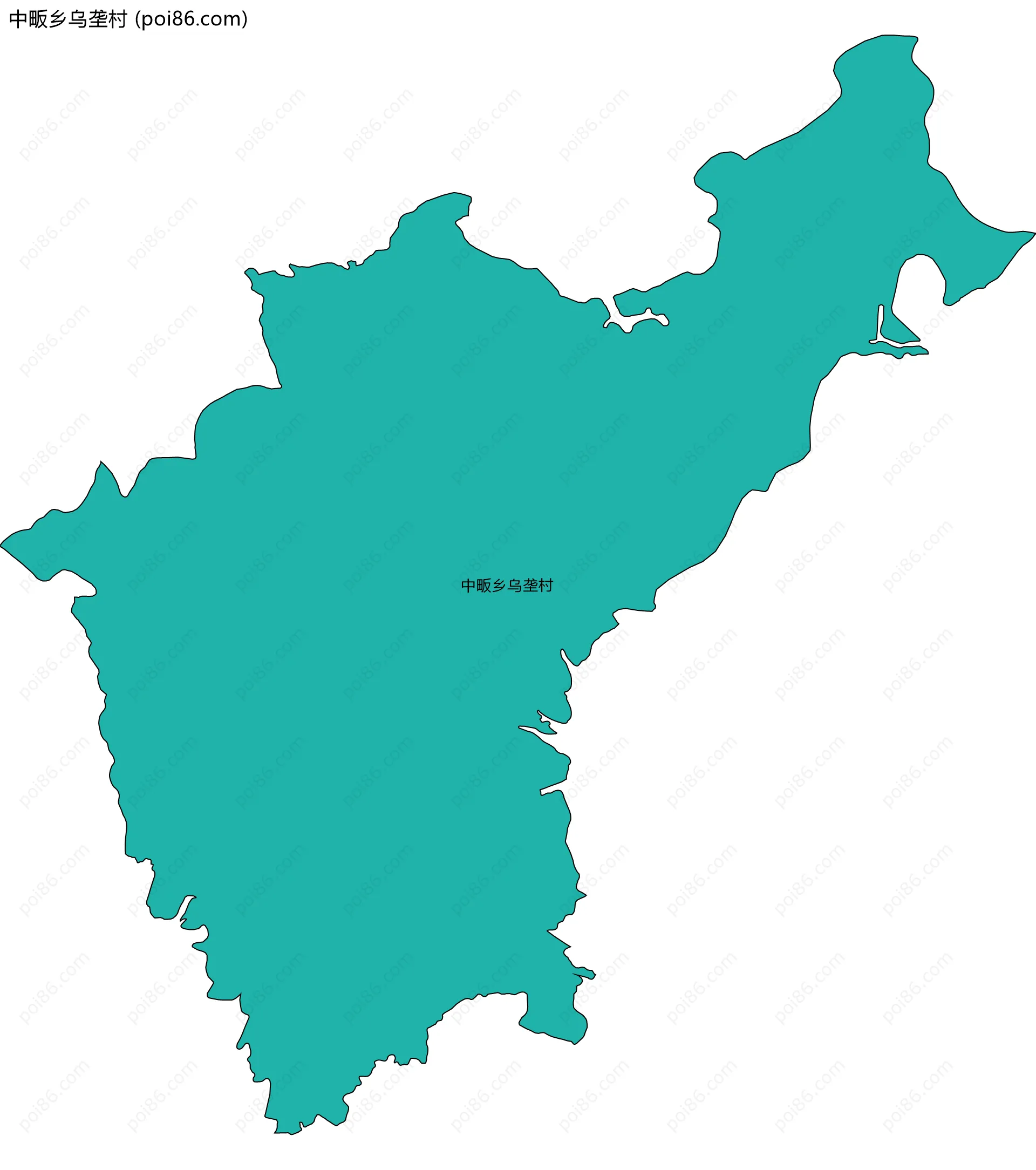 中畈乡乌垄村边界地图