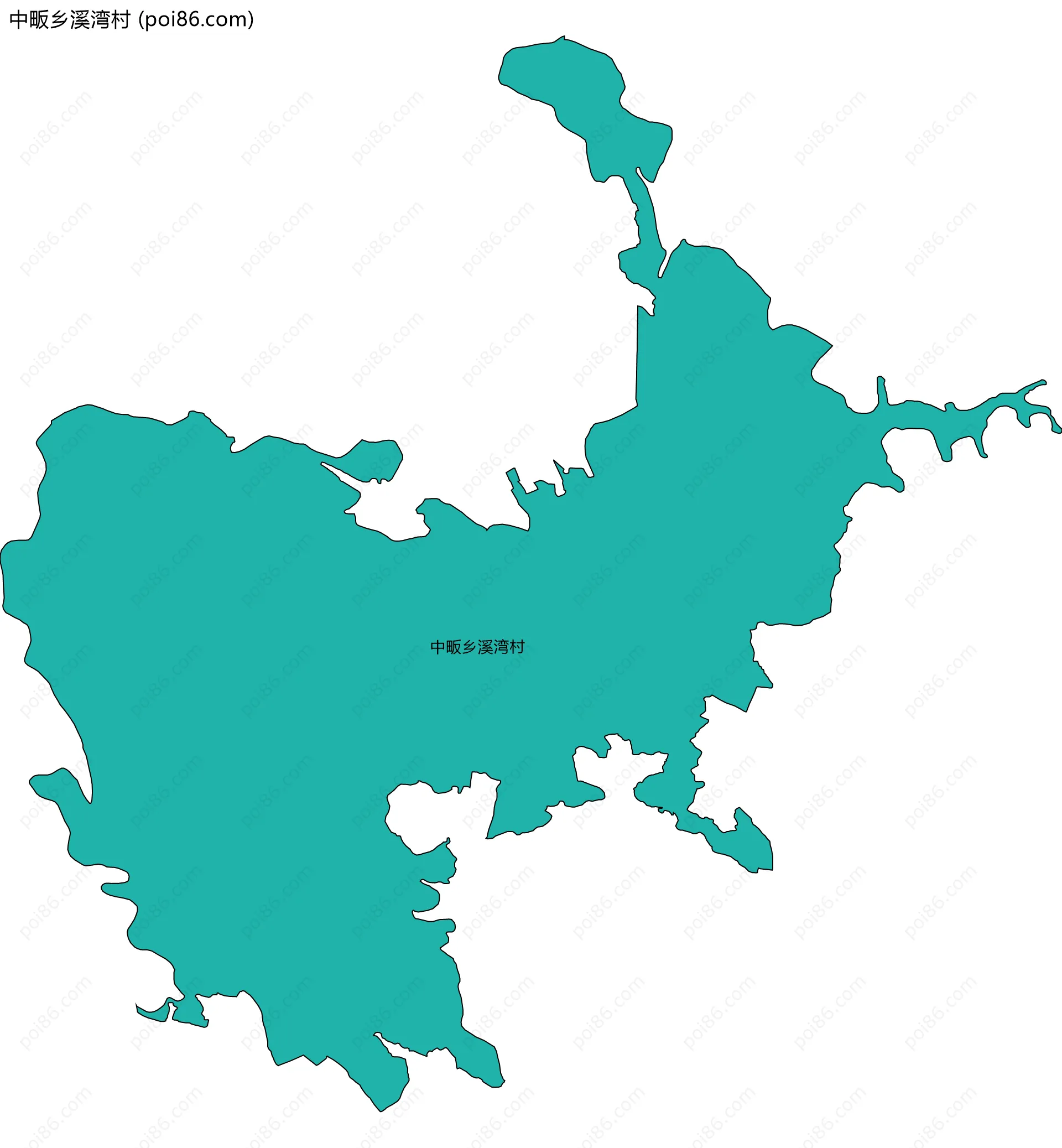 中畈乡溪湾村边界地图