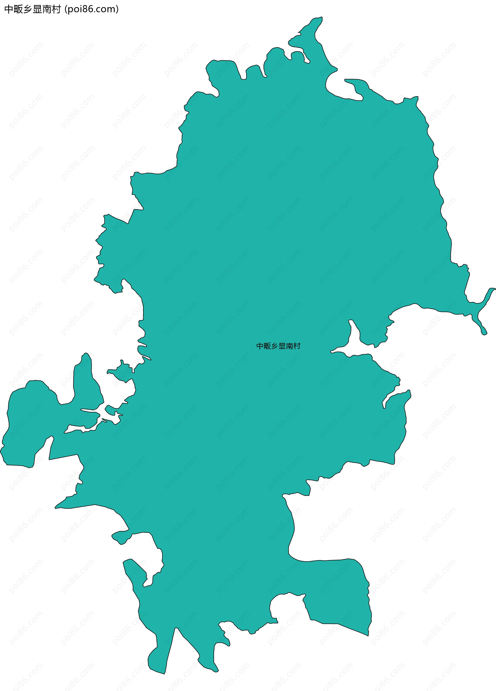 中畈乡显南村边界地图