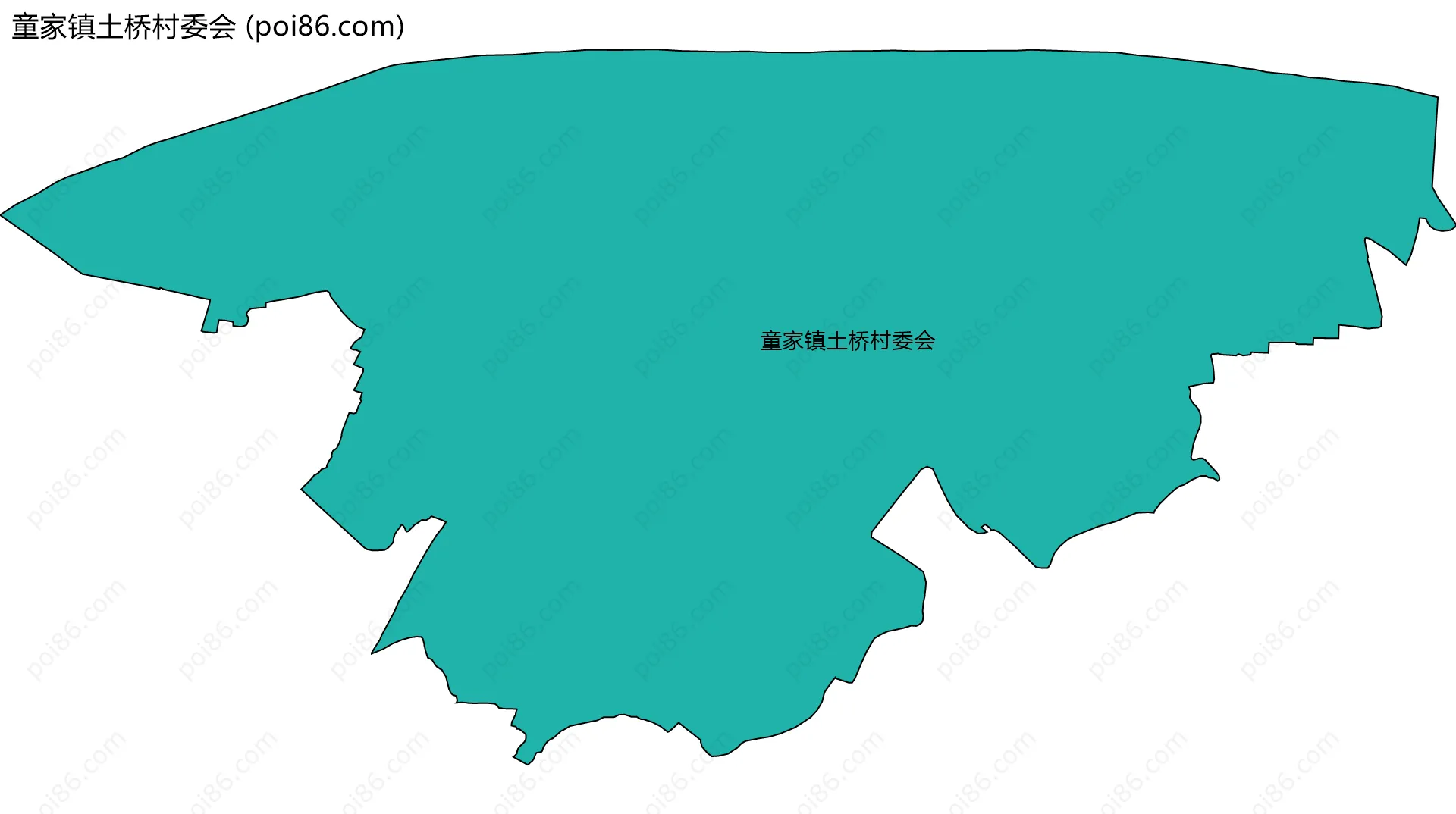 童家镇土桥村委会边界地图