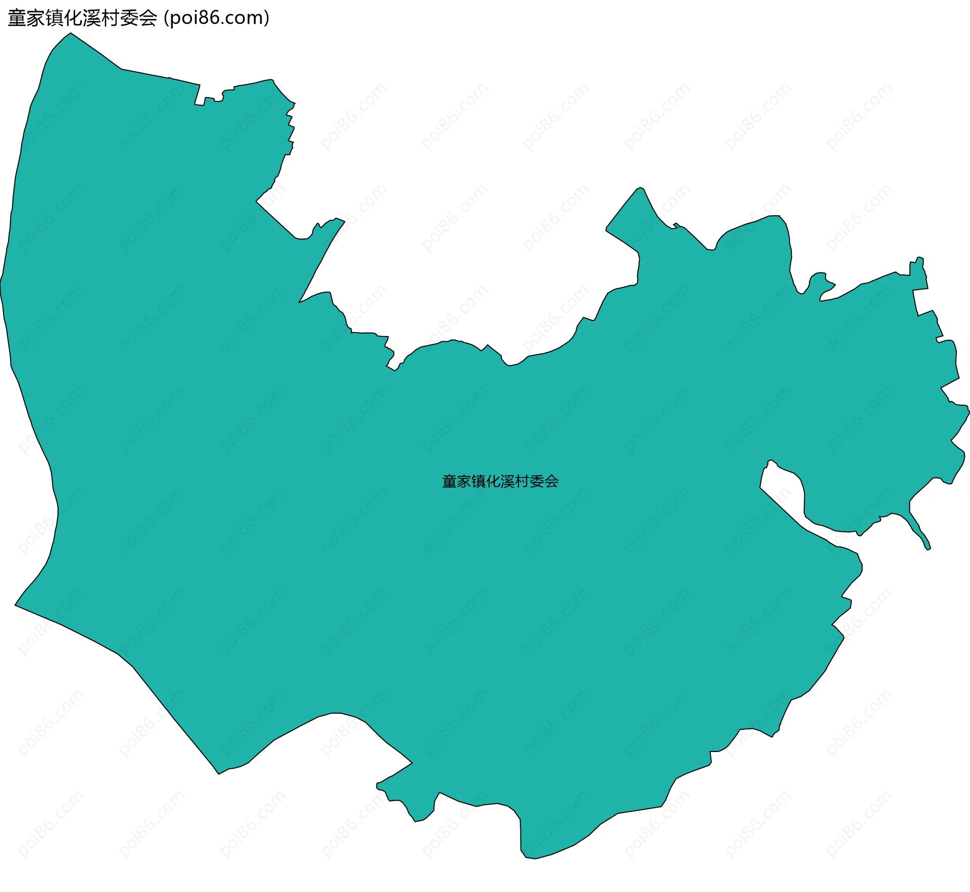 童家镇化溪村委会边界地图