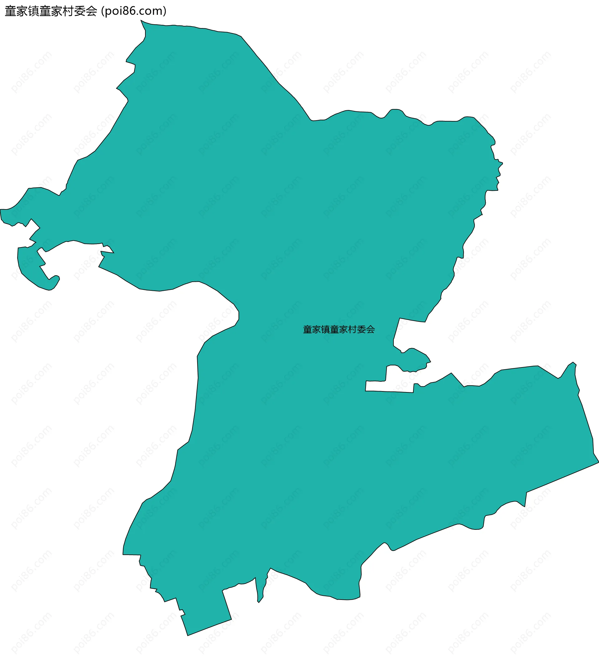 童家镇童家村委会边界地图