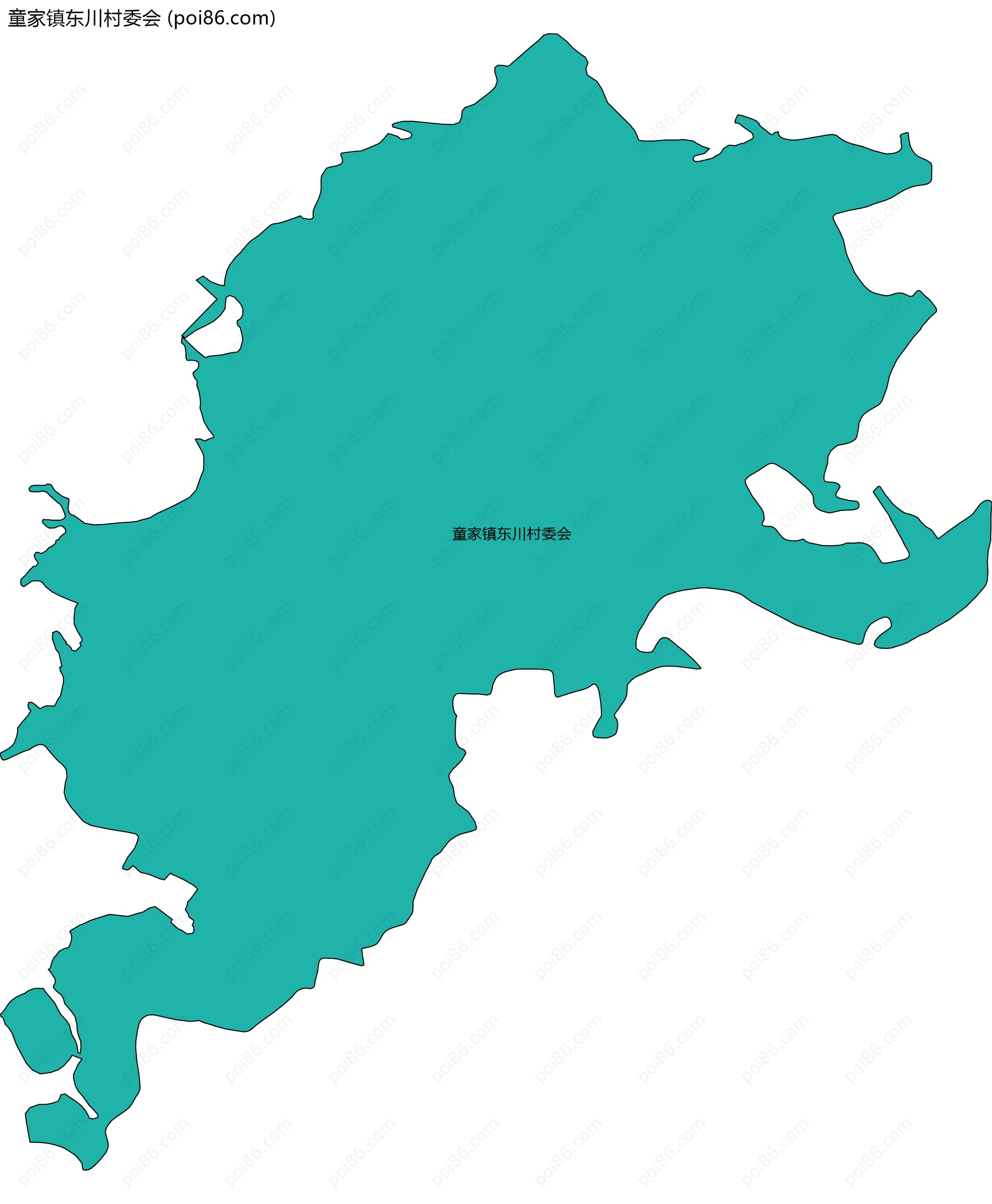 童家镇东川村委会边界地图