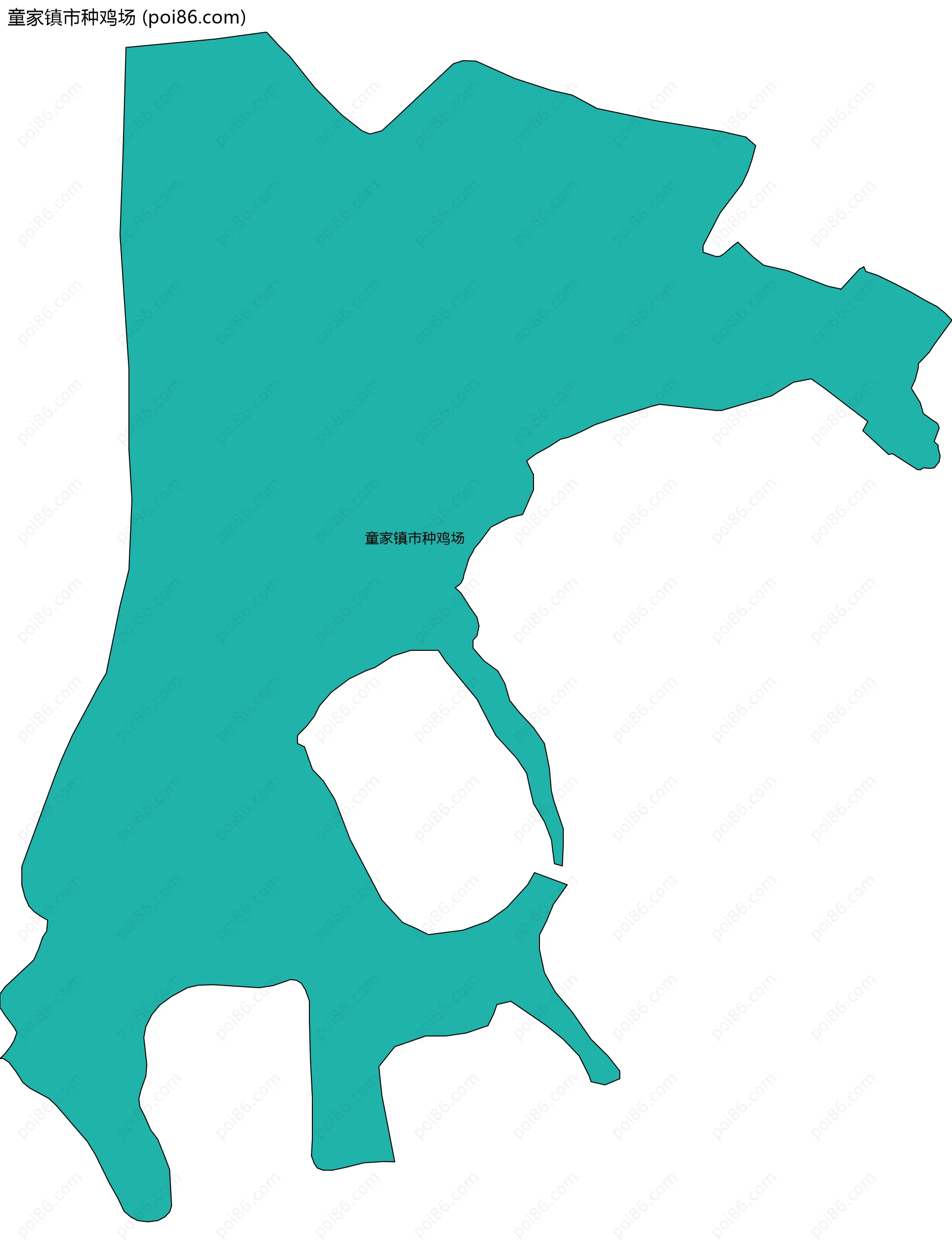 童家镇市种鸡场边界地图