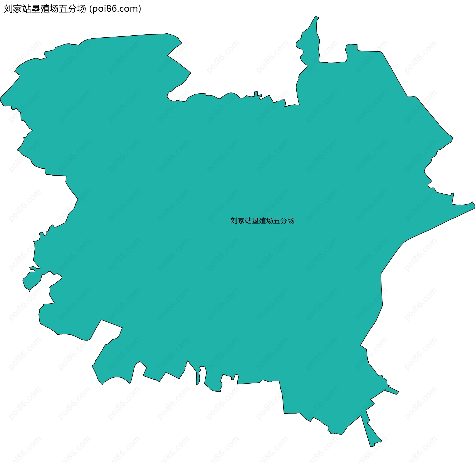 刘家站垦殖场五分场边界地图