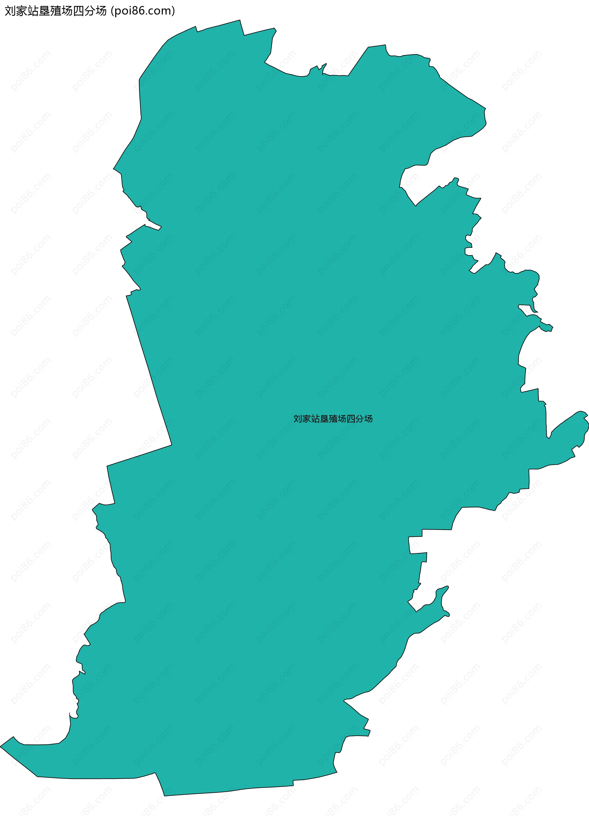 刘家站垦殖场四分场边界地图