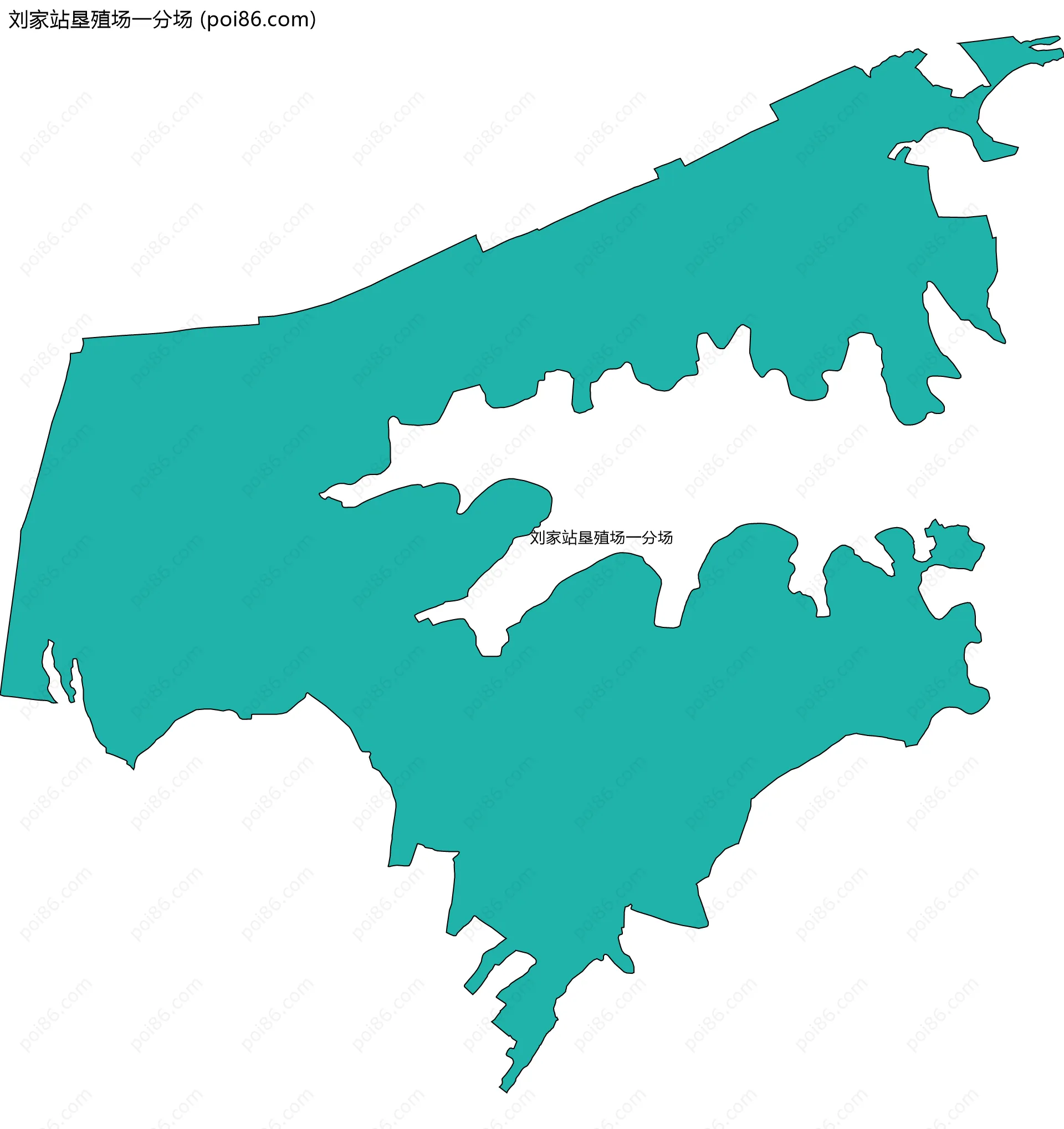 刘家站垦殖场一分场边界地图