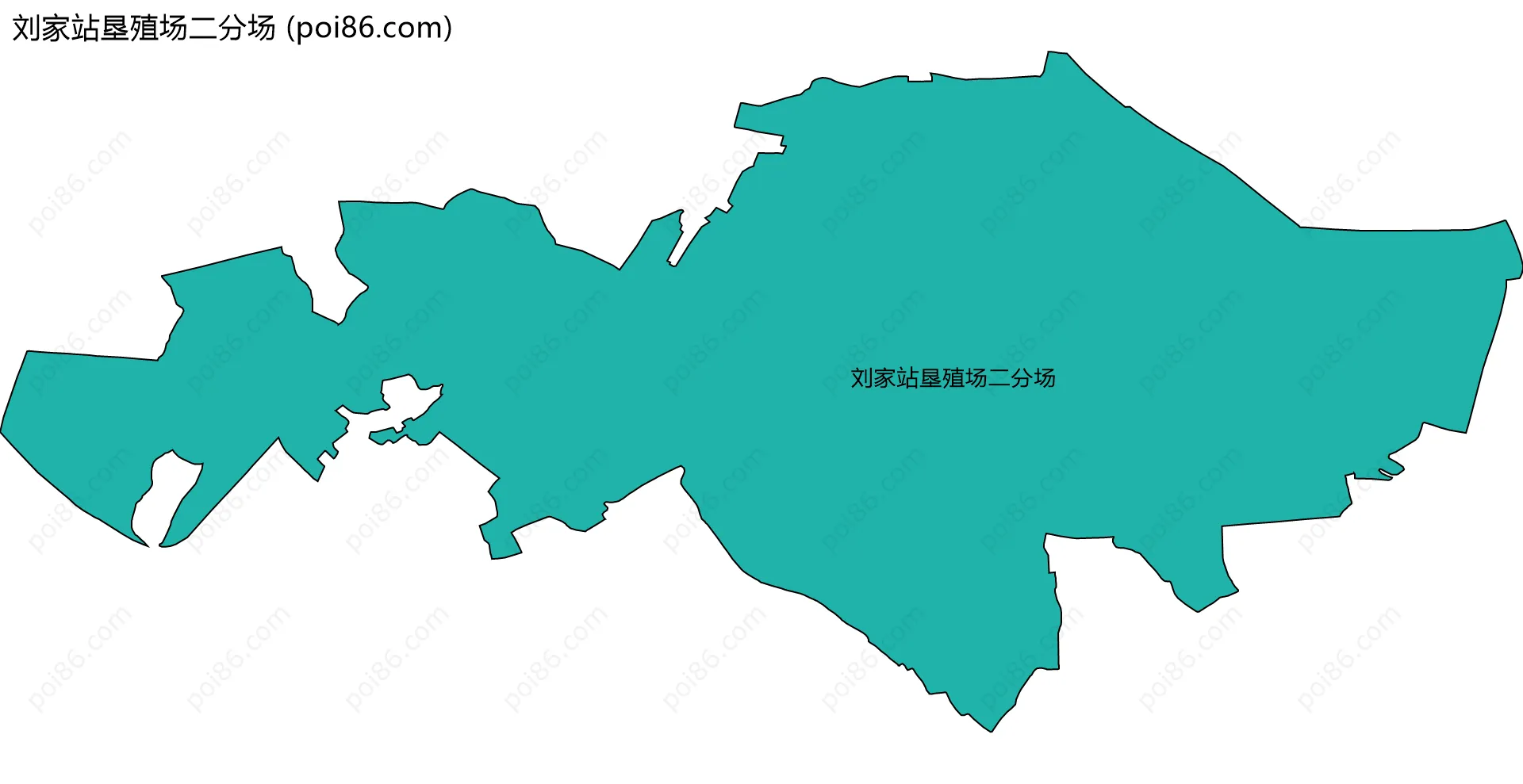 刘家站垦殖场二分场边界地图