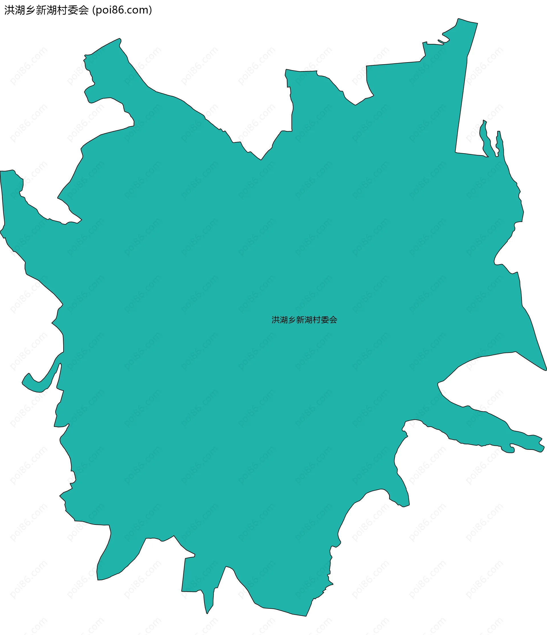 洪湖乡新湖村委会边界地图