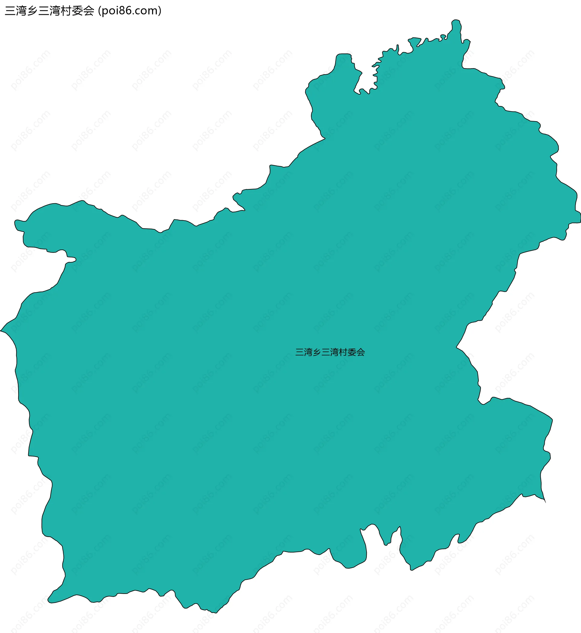 三湾乡三湾村委会边界地图