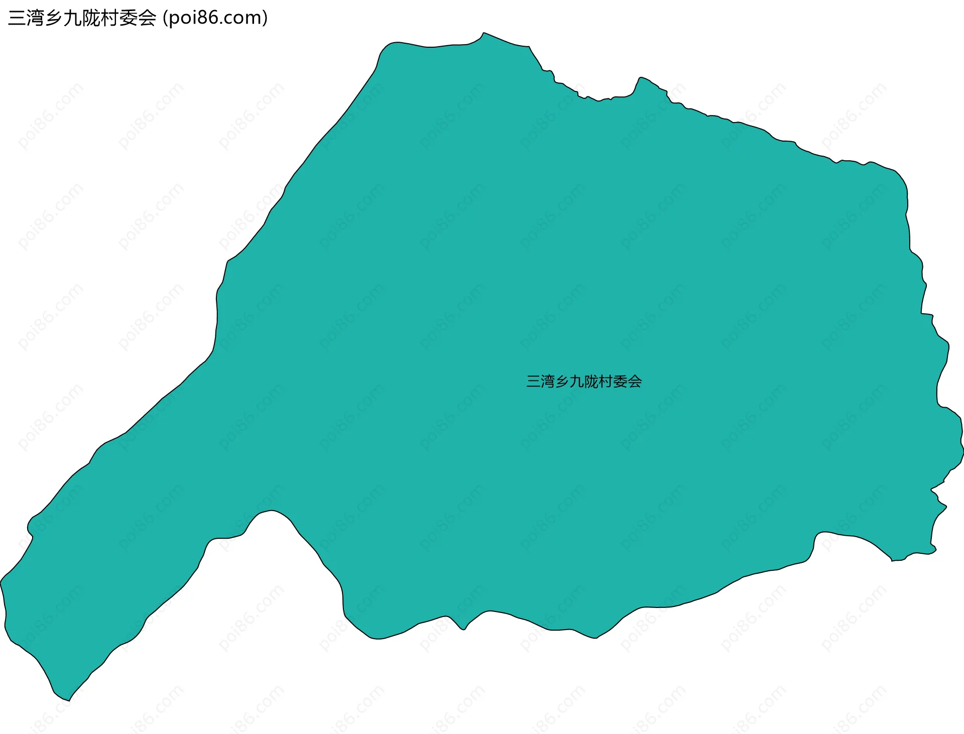 三湾乡九陇村委会边界地图