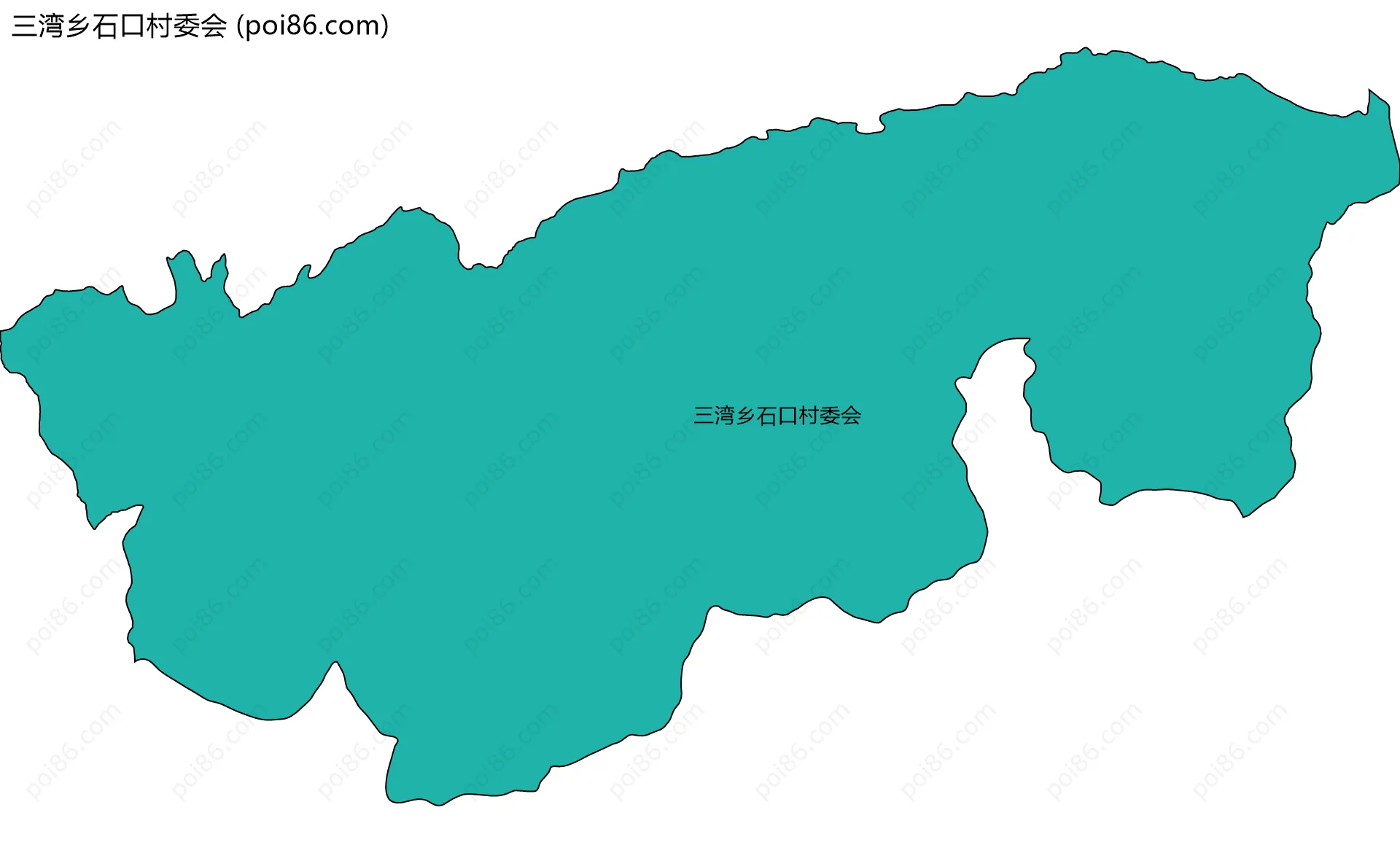 三湾乡石口村委会边界地图