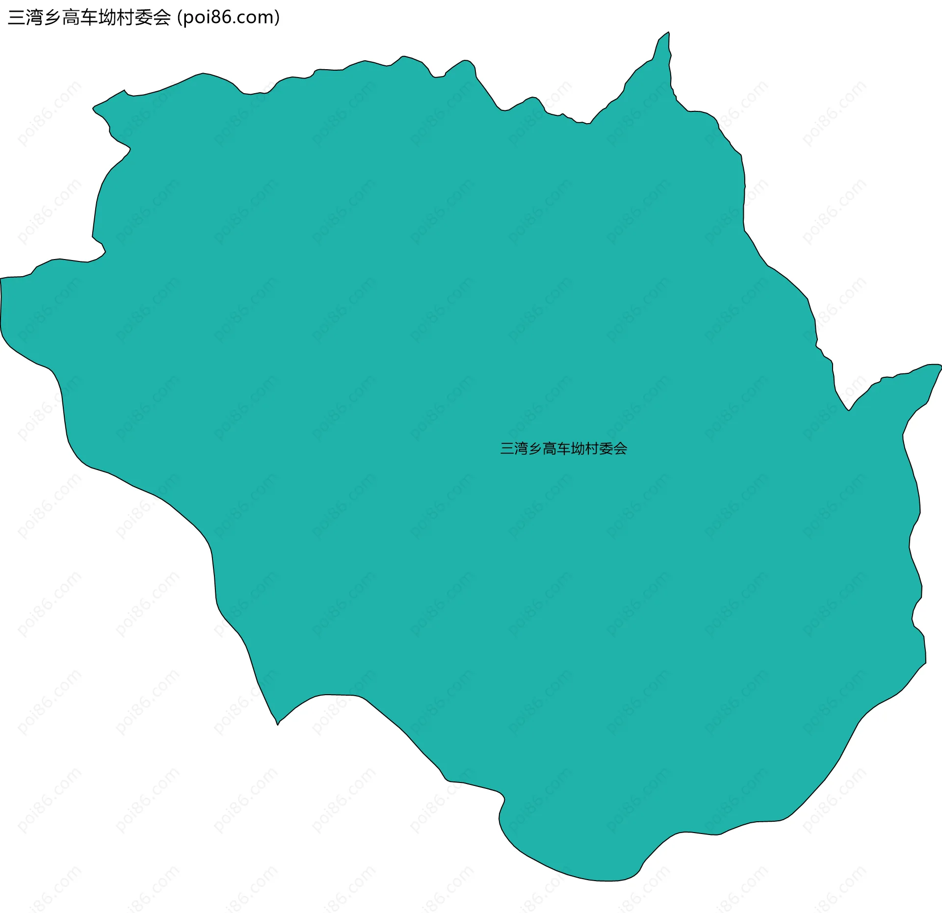 三湾乡高车坳村委会边界地图