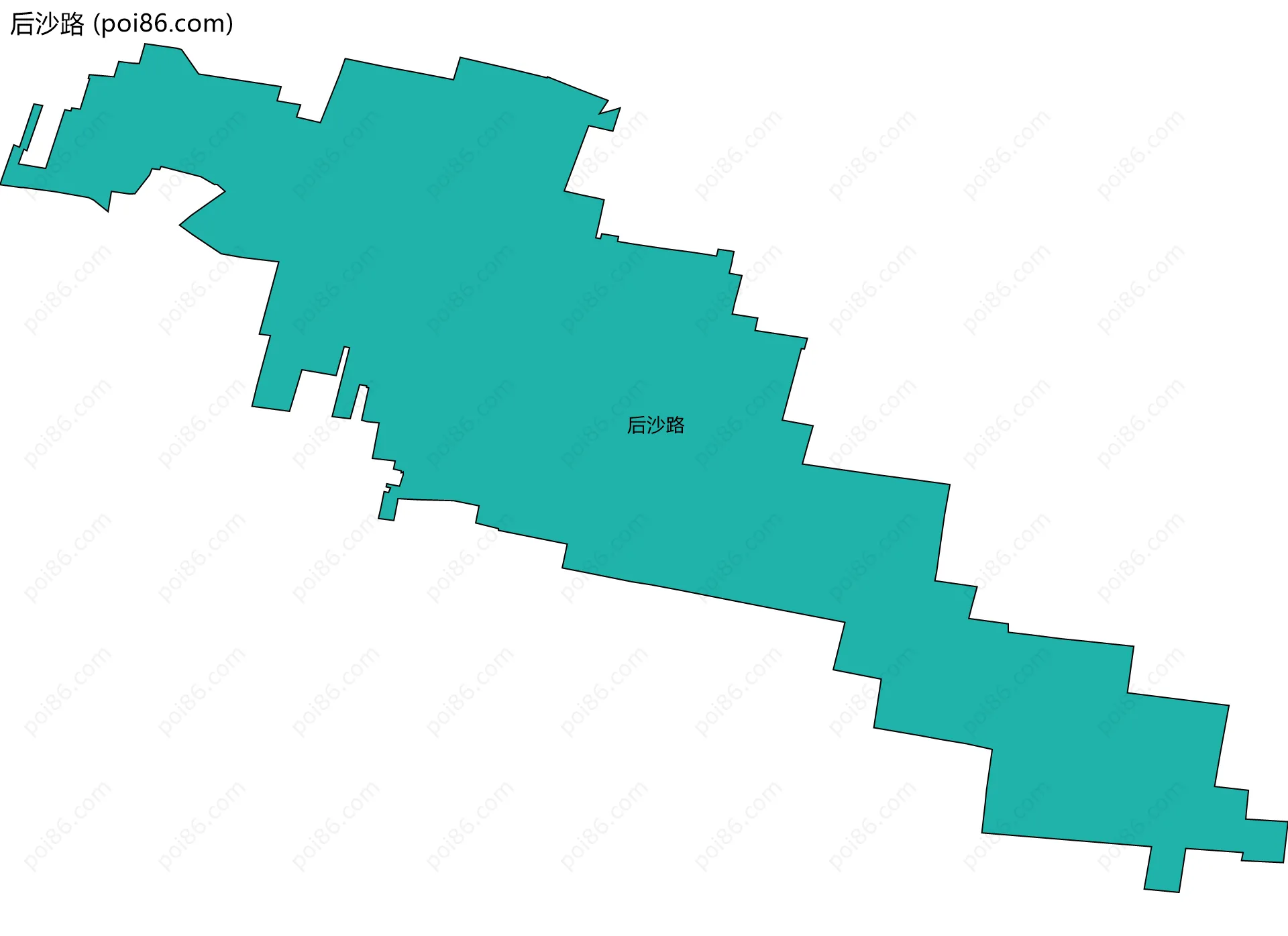 后沙路边界地图