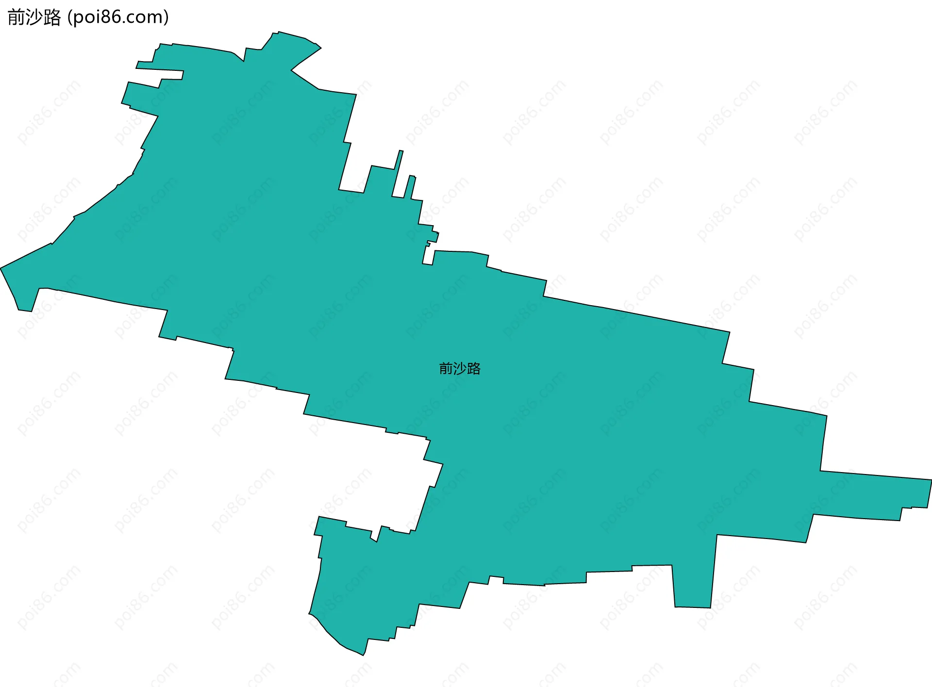前沙路边界地图