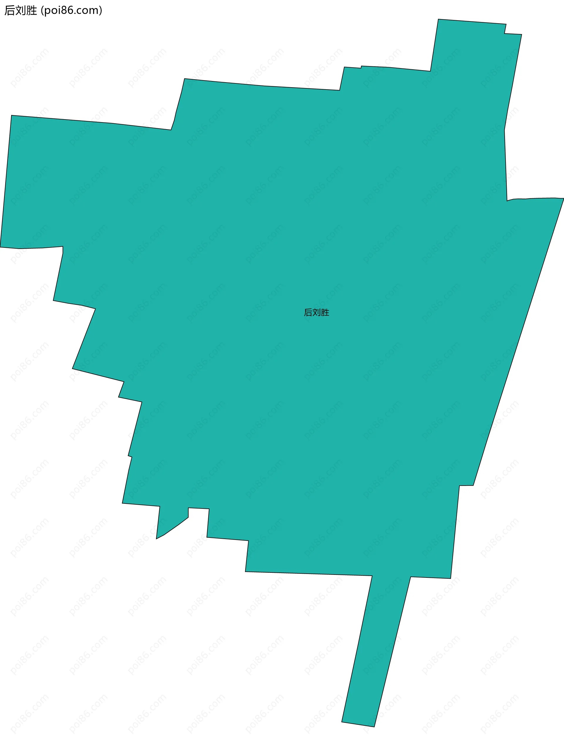 后刘胜边界地图