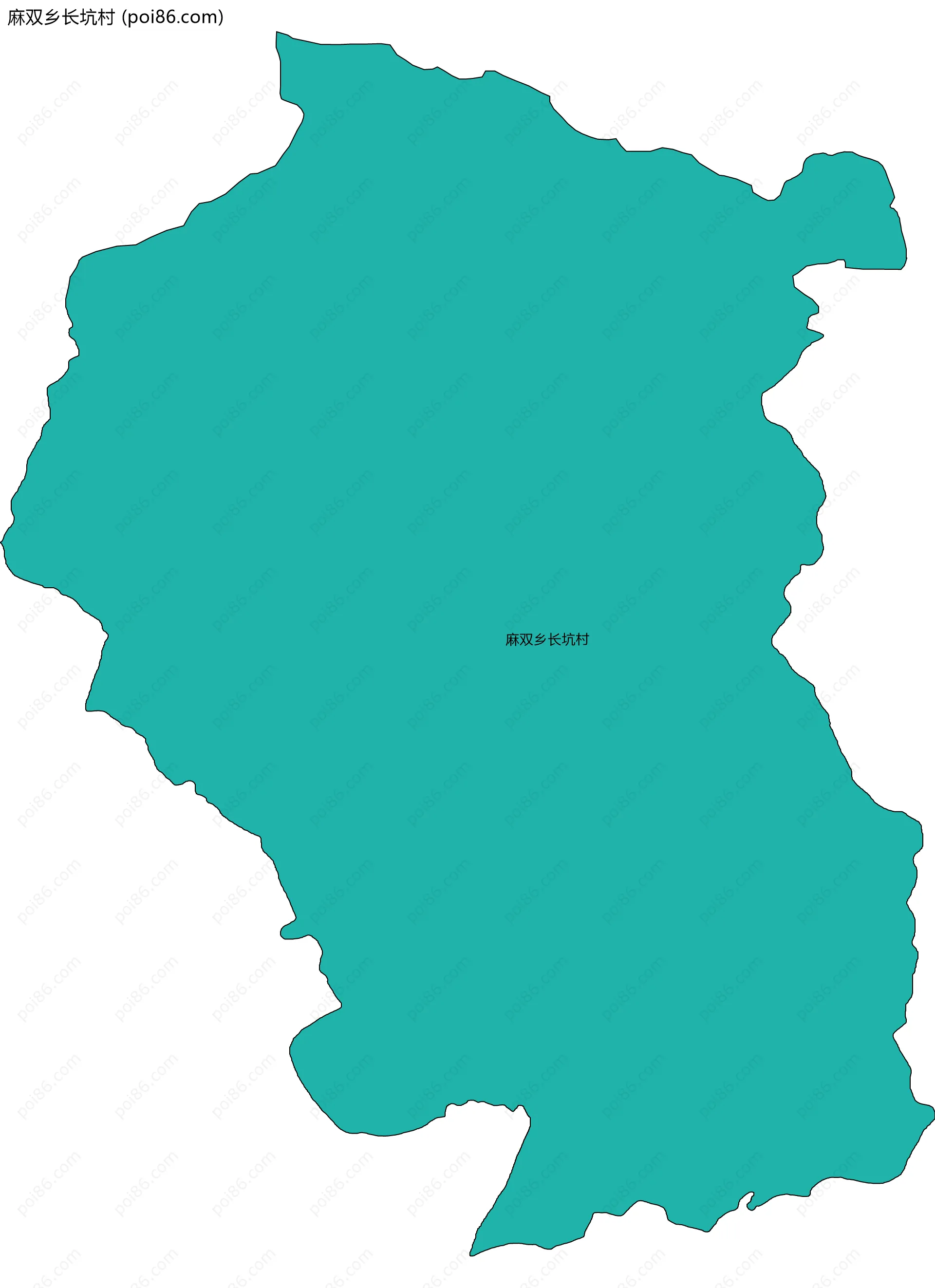 麻双乡长坑村边界地图