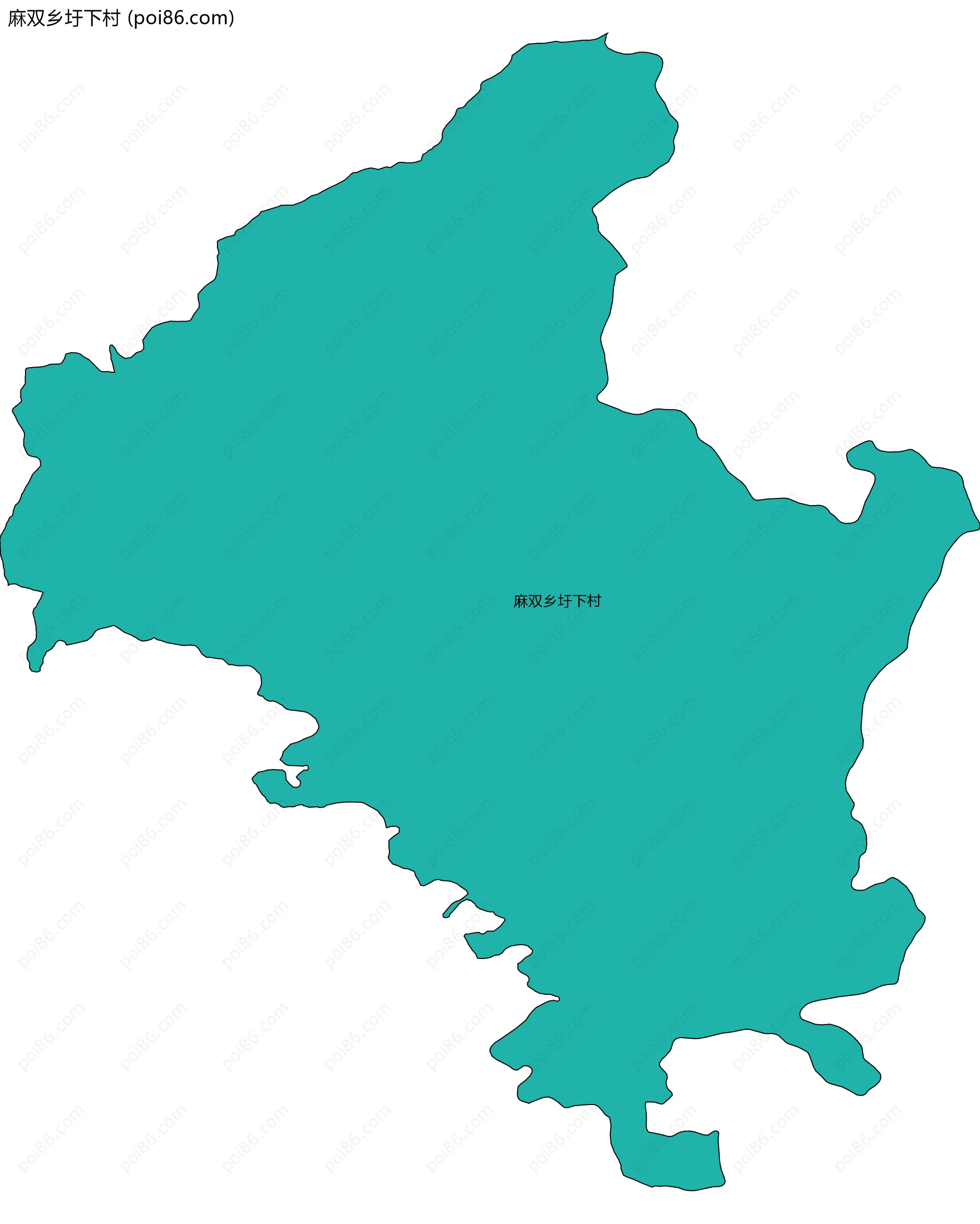 麻双乡圩下村边界地图