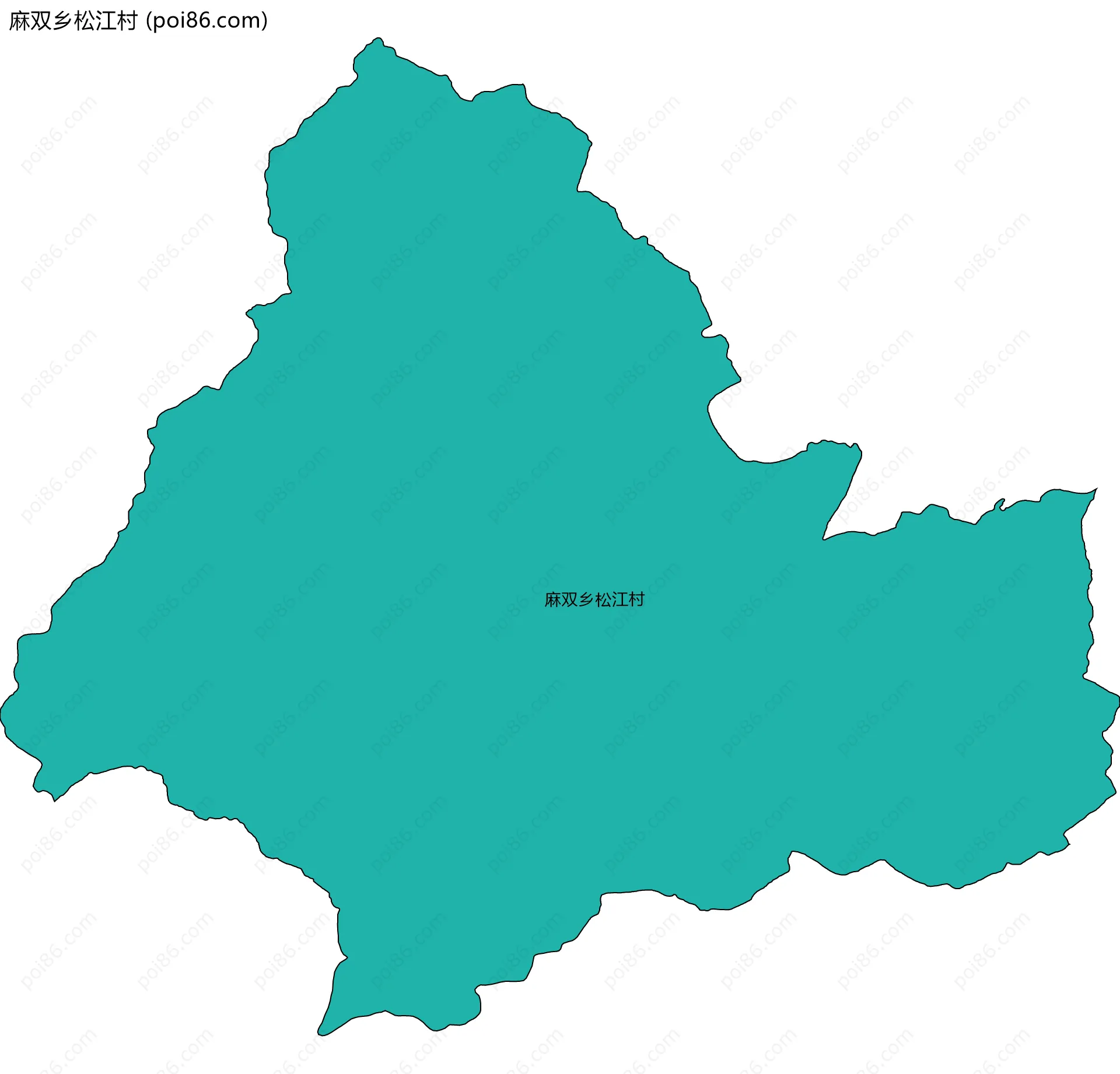 麻双乡松江村边界地图